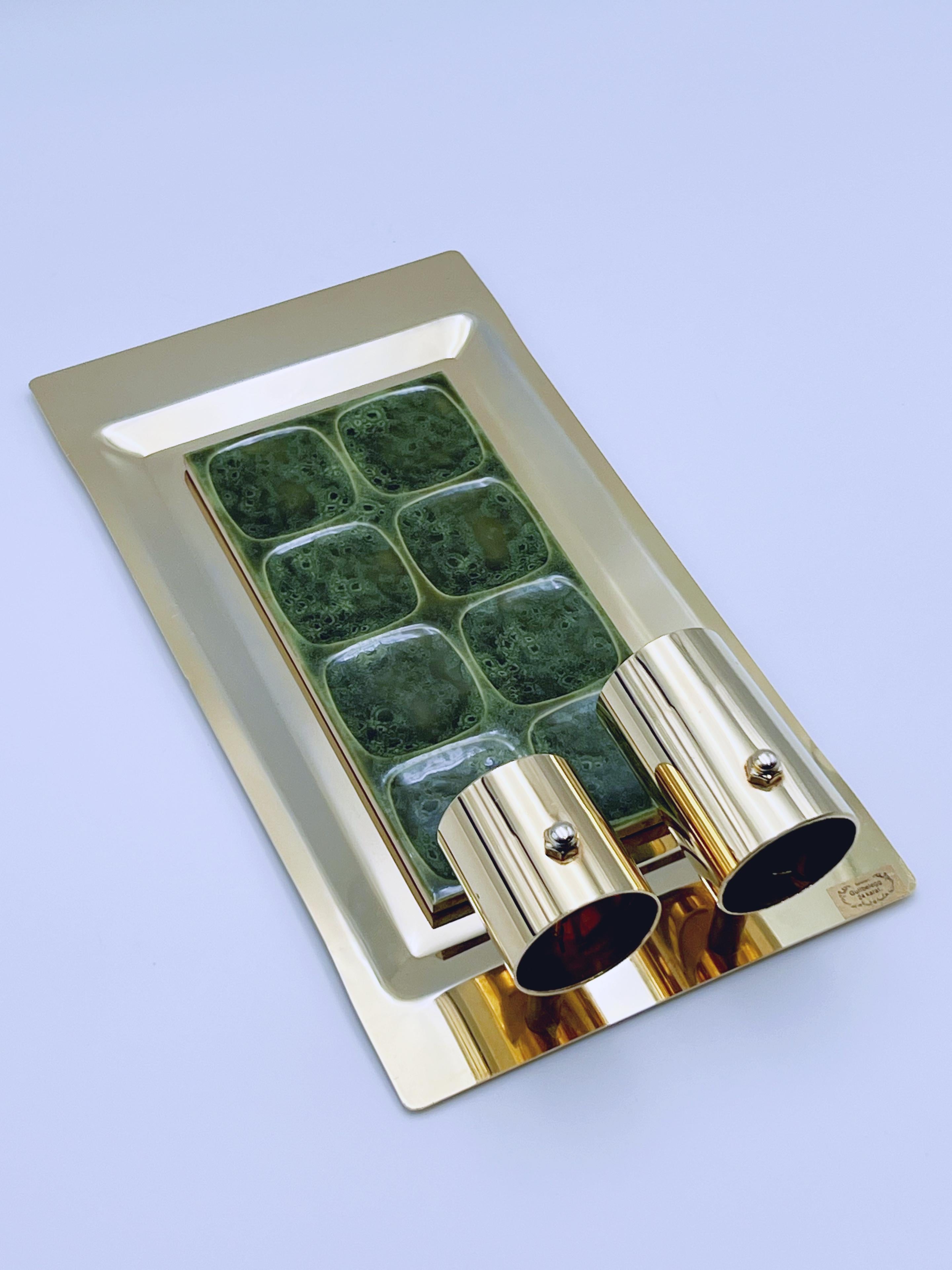 Aplique de pared/portavelas de té de los años 60 bañado en oro de 24 quilates en venta 3