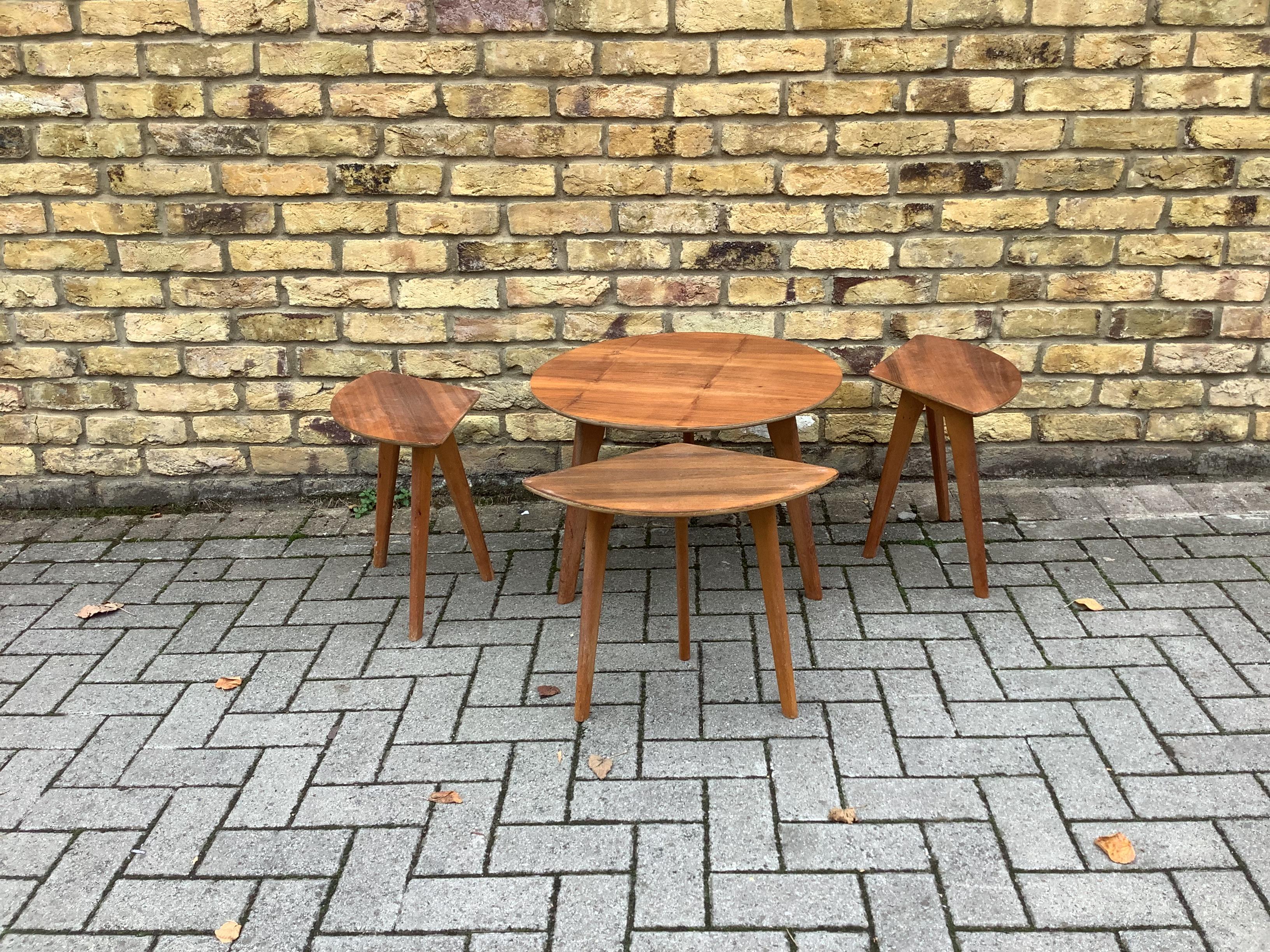 20th Century 1960’s 3 Legged Nest of Tables