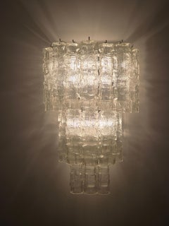 1960s 3 Massive Wall Sconces from Venini , Italy