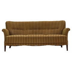 1960s, 3-seater Danish sofa, green furniture wool, original condition.