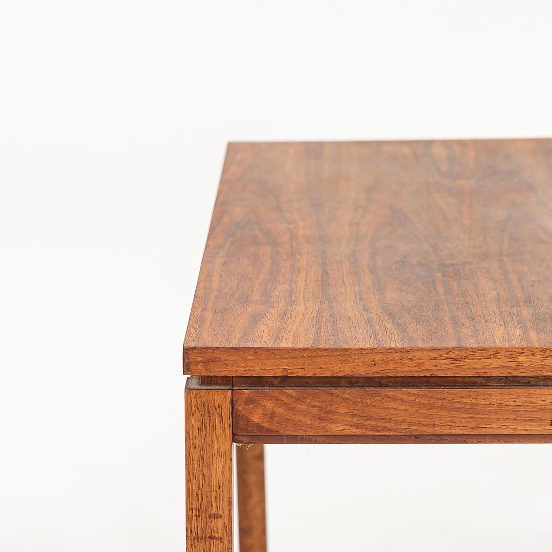 American 1960s 30 Inch Walnut Side / End Table Attributed to Jens Risom For Sale