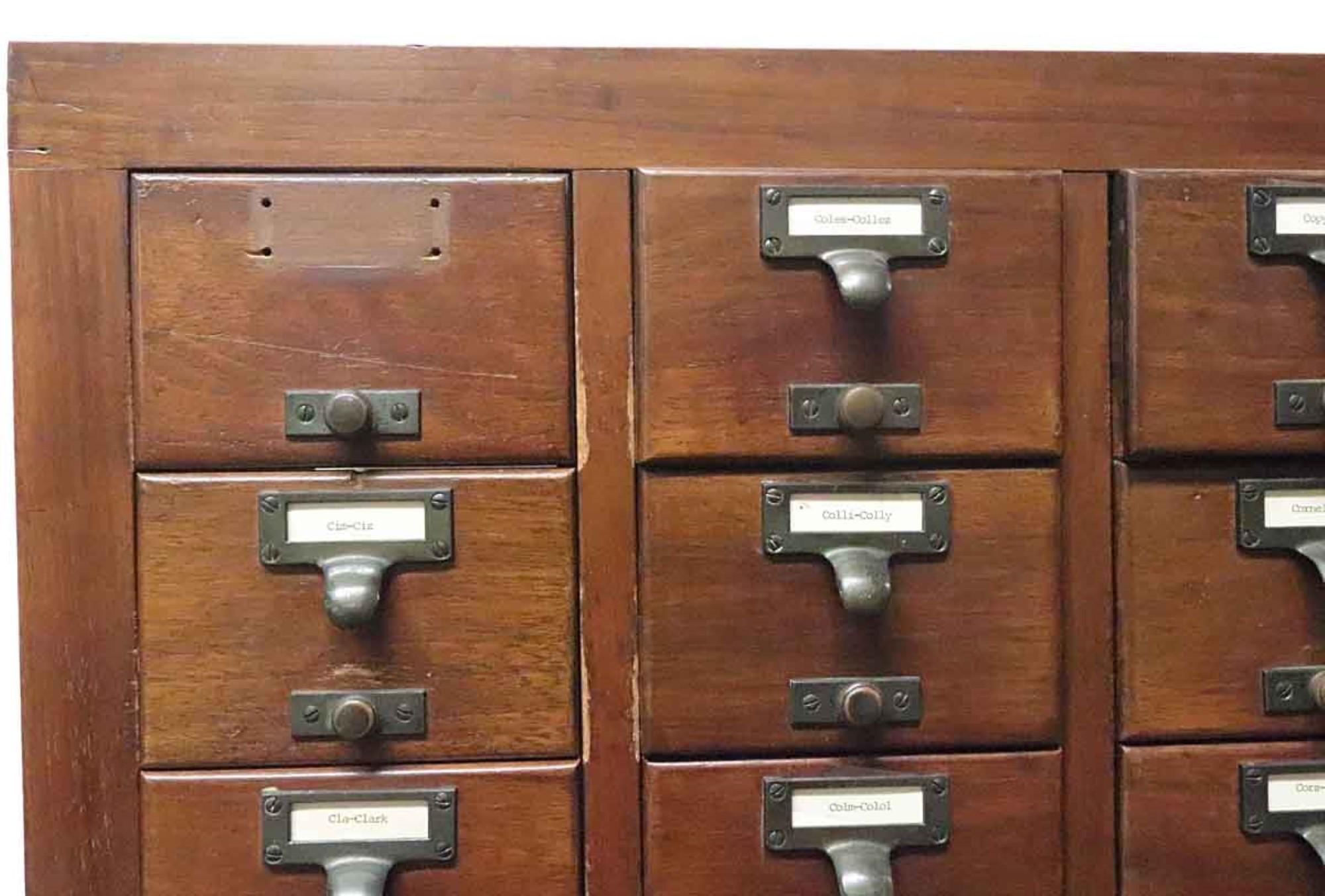 library card catalog drawer pulls