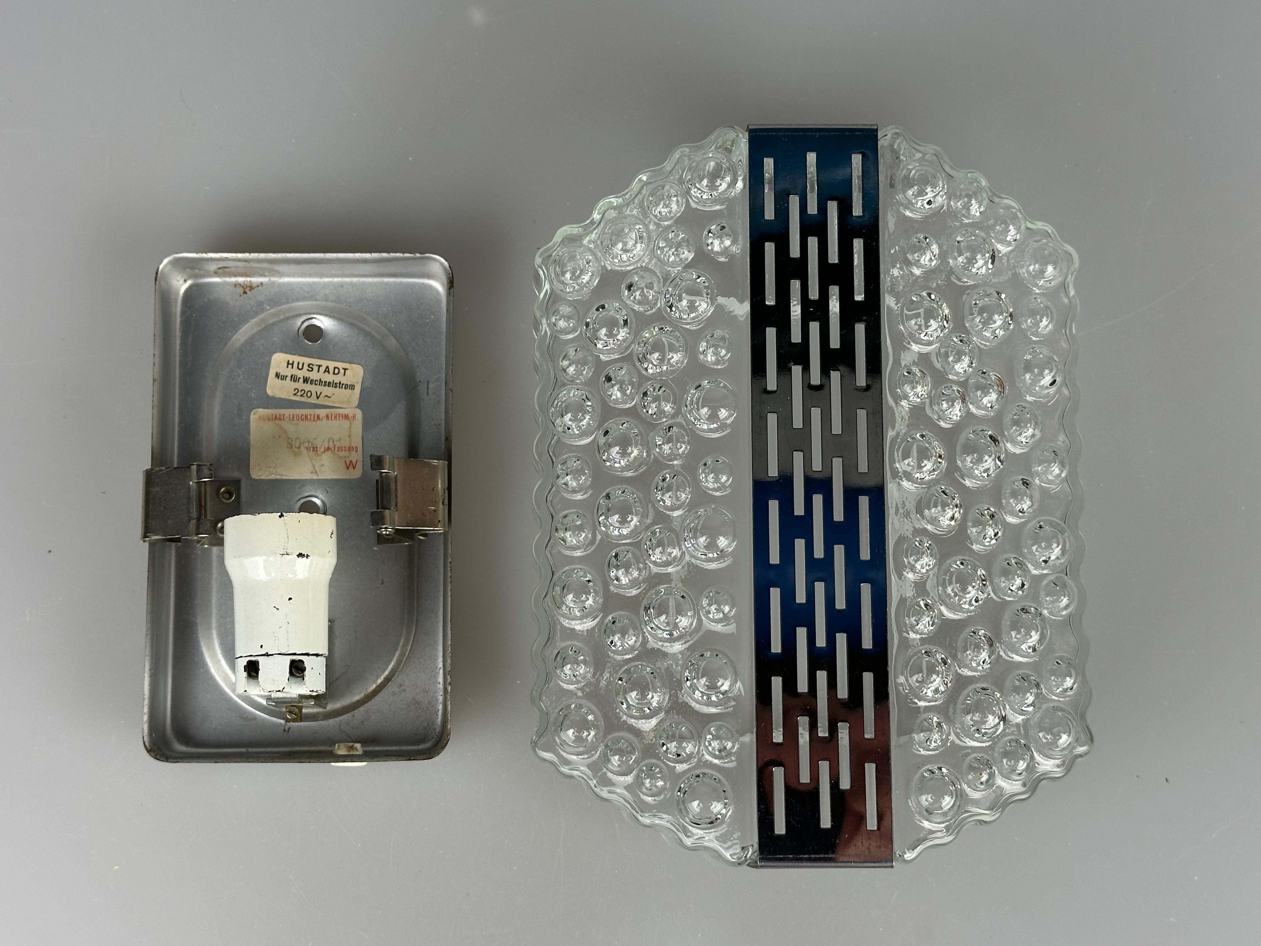 Lámpara de Pared Burbuja, Cromo y Cristal, Años 60/70, Space Age by Hustadt Leuchten en venta 8