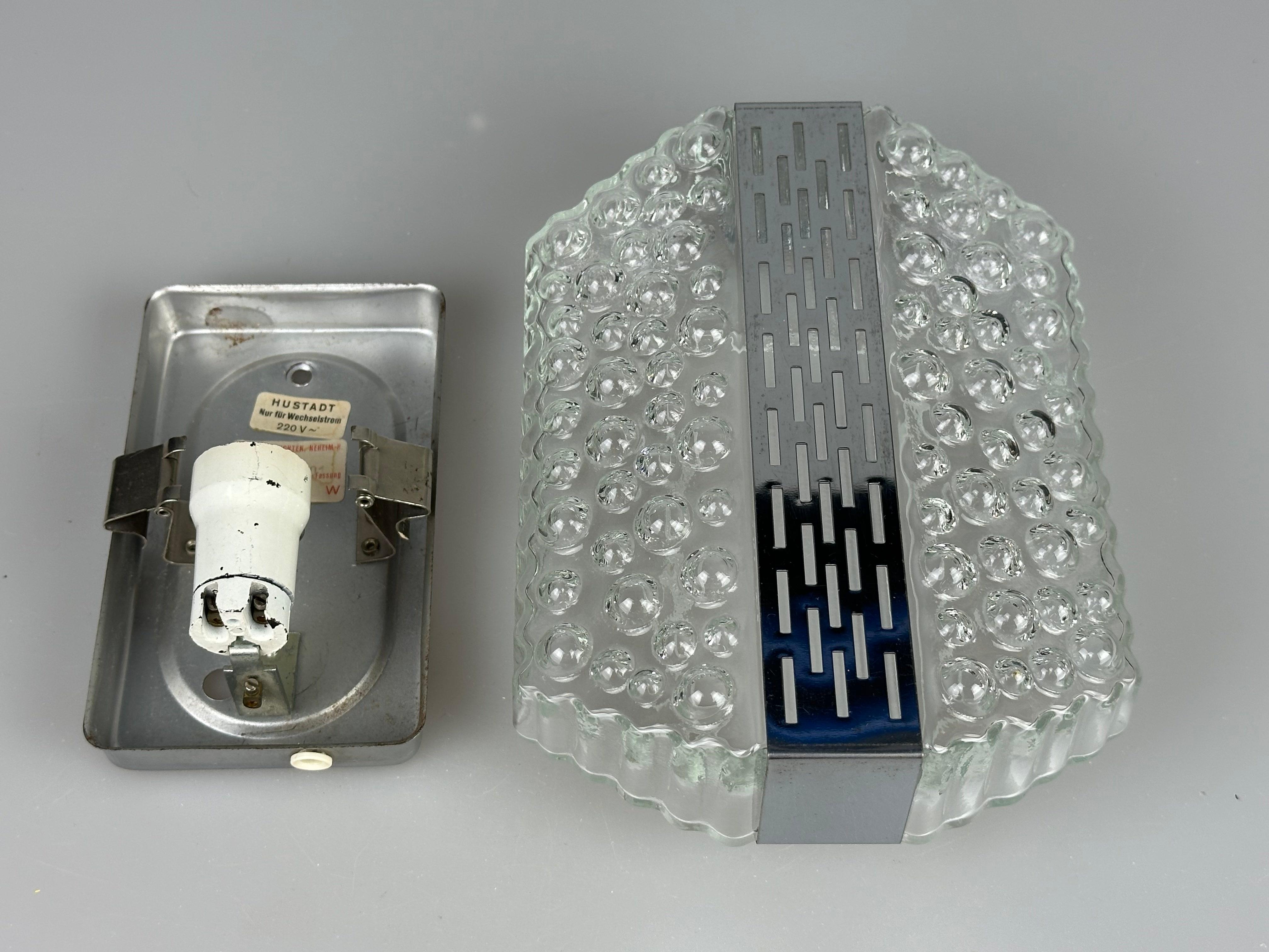 Lámpara de Pared Burbuja, Cromo y Cristal, Años 60/70, Space Age by Hustadt Leuchten en venta 9