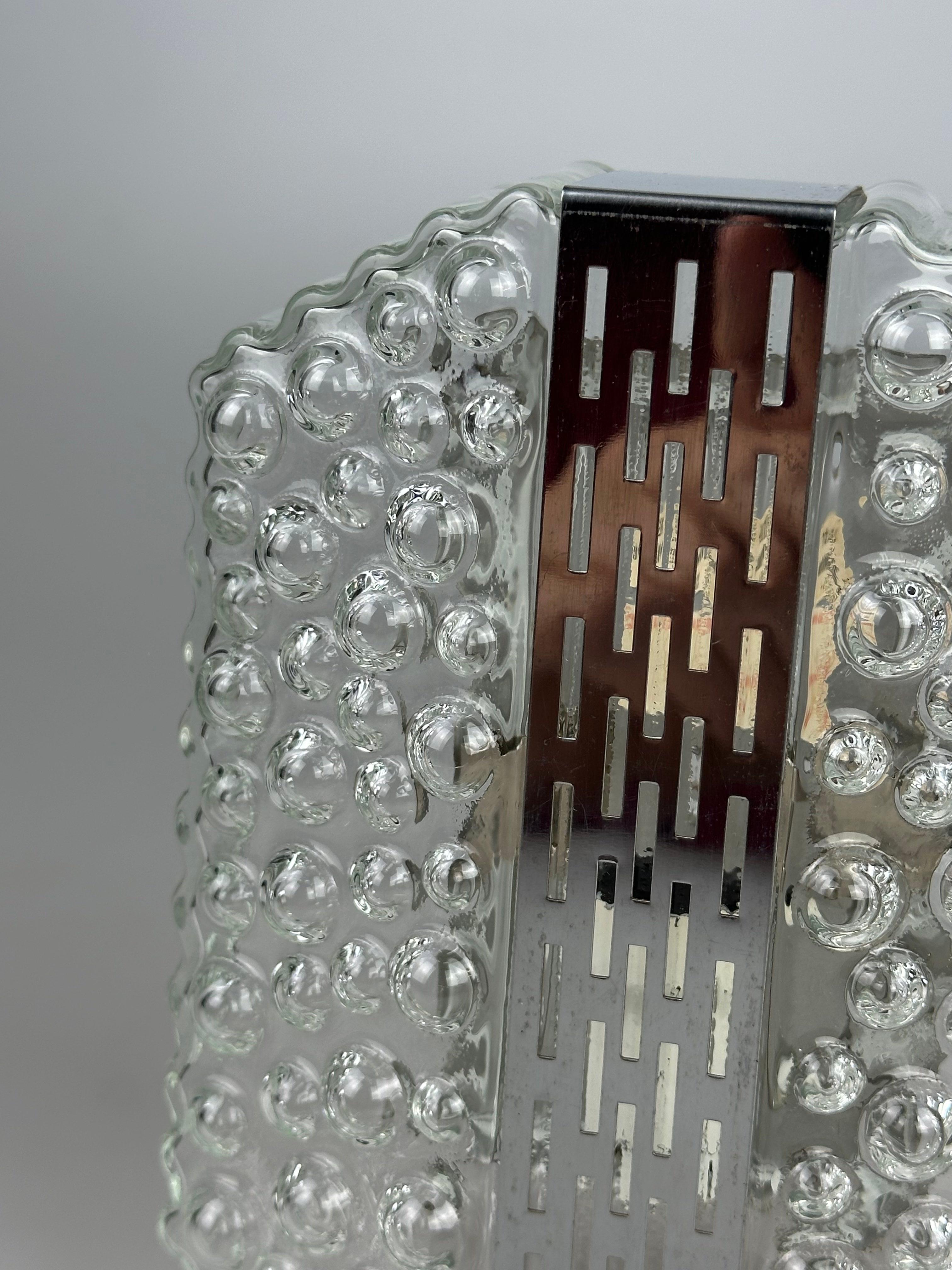 Lámpara de Pared Burbuja, Cromo y Cristal, Años 60/70, Space Age by Hustadt Leuchten en Bueno estado para la venta en Neuenkirchen, NI