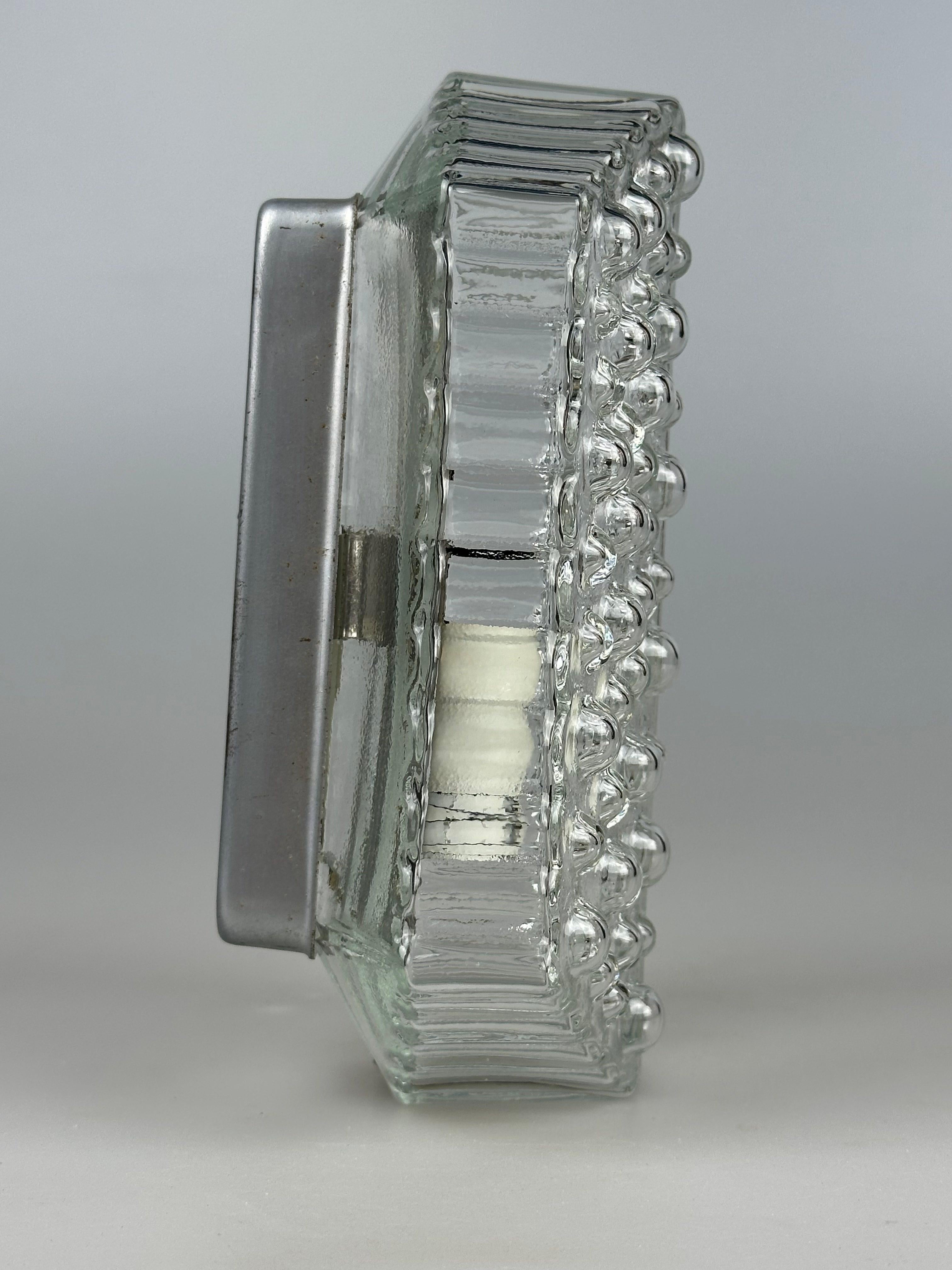 Lámpara de Pared Burbuja, Cromo y Cristal, Años 60/70, Space Age by Hustadt Leuchten Metal en venta