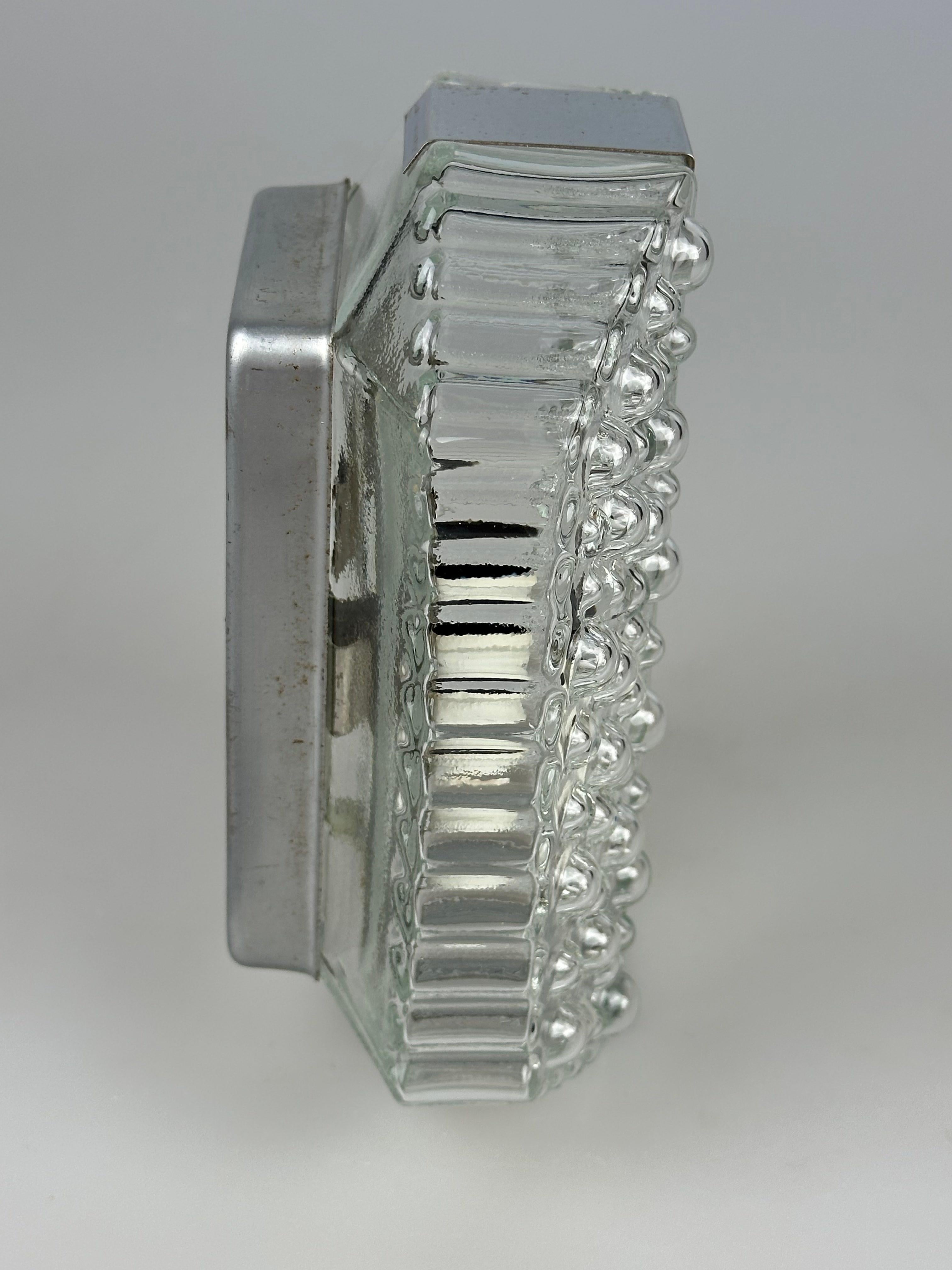 Lámpara de Pared Burbuja, Cromo y Cristal, Años 60/70, Space Age by Hustadt Leuchten en venta 1