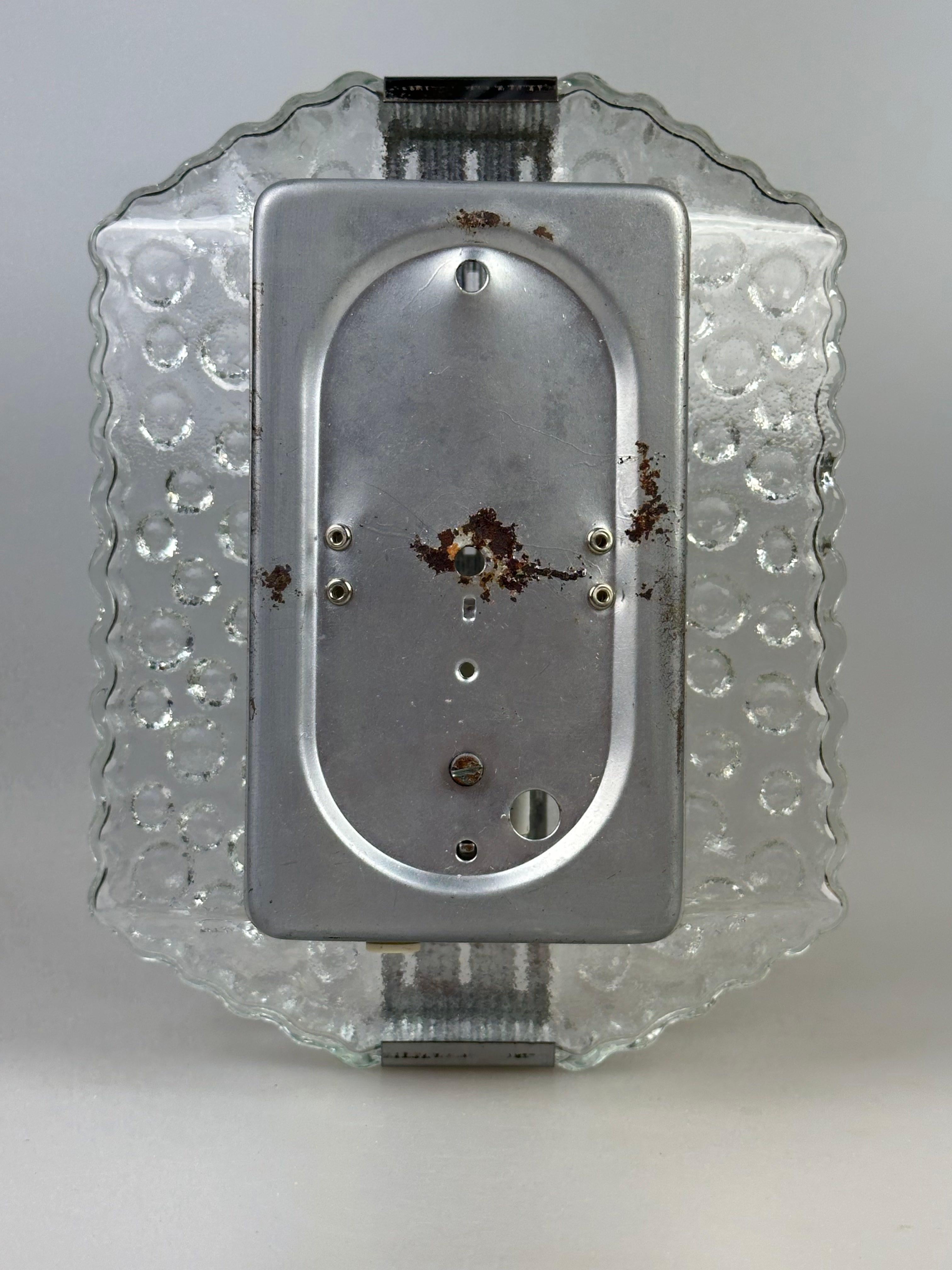 Lámpara de Pared Burbuja, Cromo y Cristal, Años 60/70, Space Age by Hustadt Leuchten en venta 2