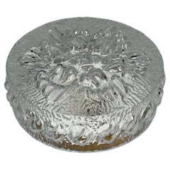 1960s/70s Ceiling Lamp, Flush Mount, Glass, Metal, Space Age Design 1960s/70s Ceiling Lamp, Flush Mount, Glass, Metal, Space Age Design