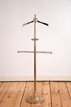 1960s/70s chrome-plated brass valet stand for the bedroom or bathroom