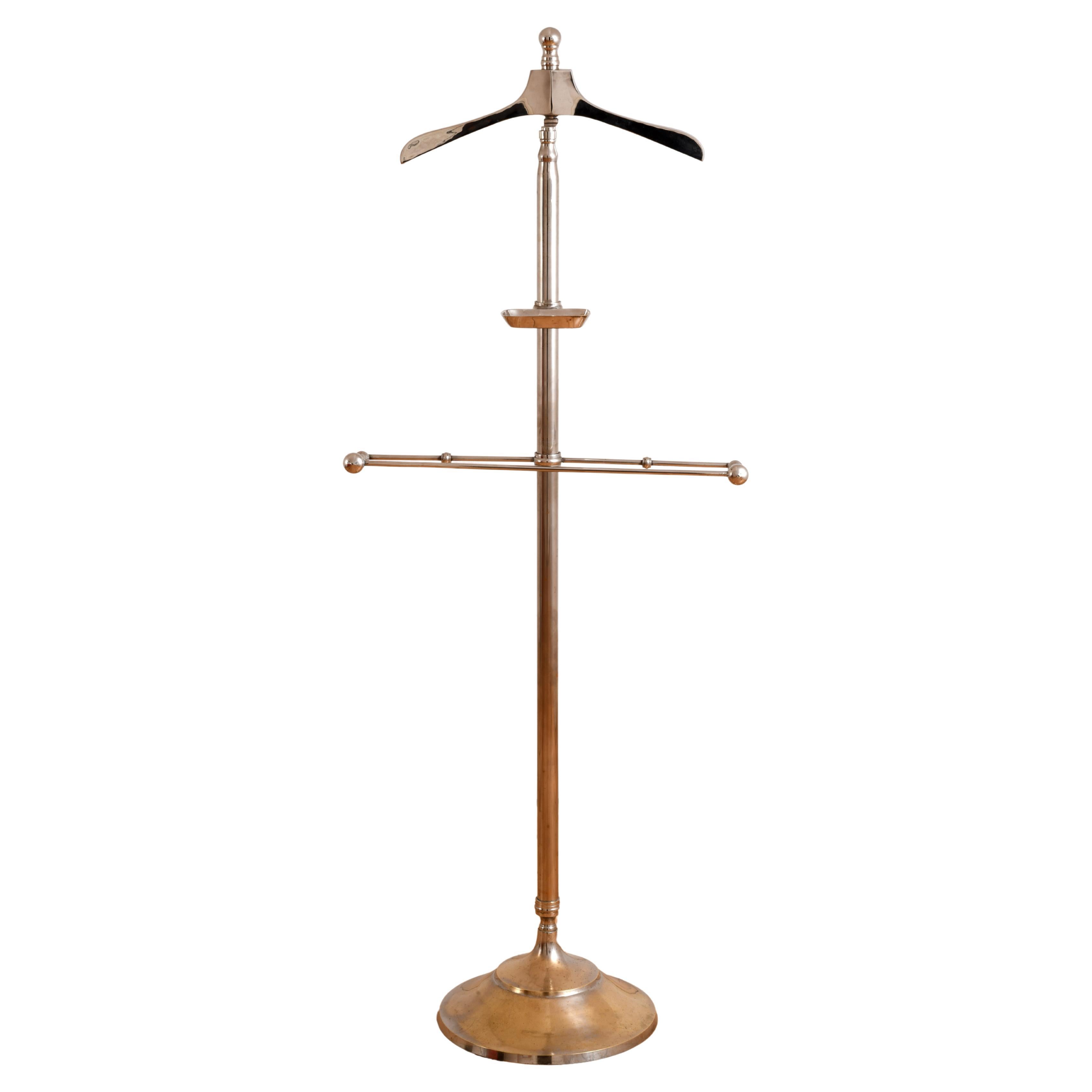 1960s/70s chrome-plated brass valet stand for the bedroom or bathroom For Sale