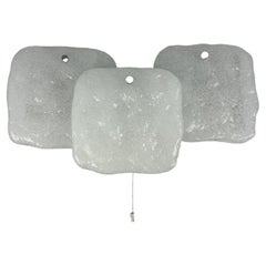 Lámpara de pared de cristal de hielo de los años 60/70 de J.T. Kalmar, diseño austriaco