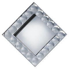 1960s-70s Silver Bubble Pop Art Frame Mirror, Turner Manufacturing
