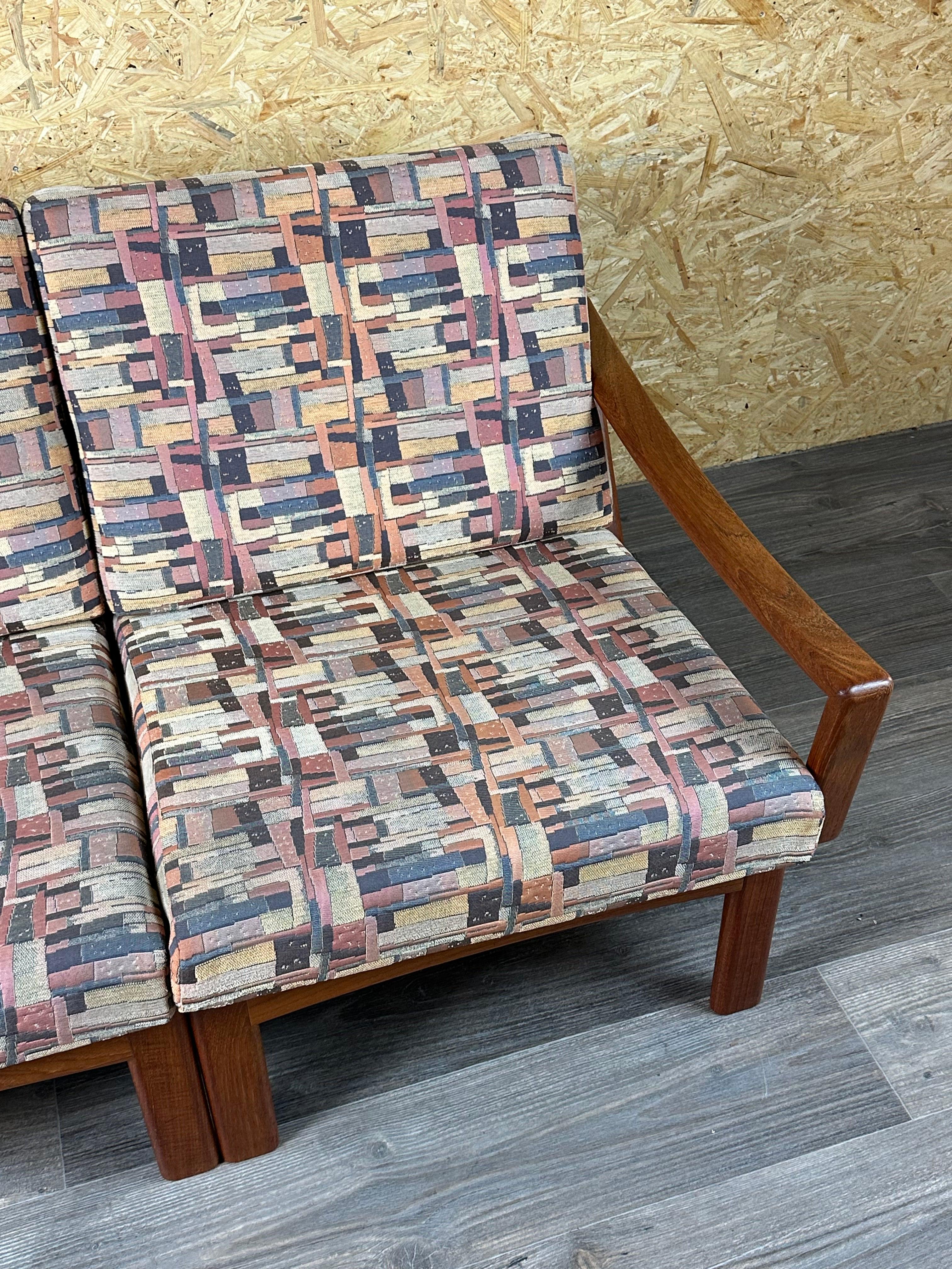 1960s/70s Teak 2-seater sofa by Glostrup Møbelfabrik Denmark Design For Sale 1