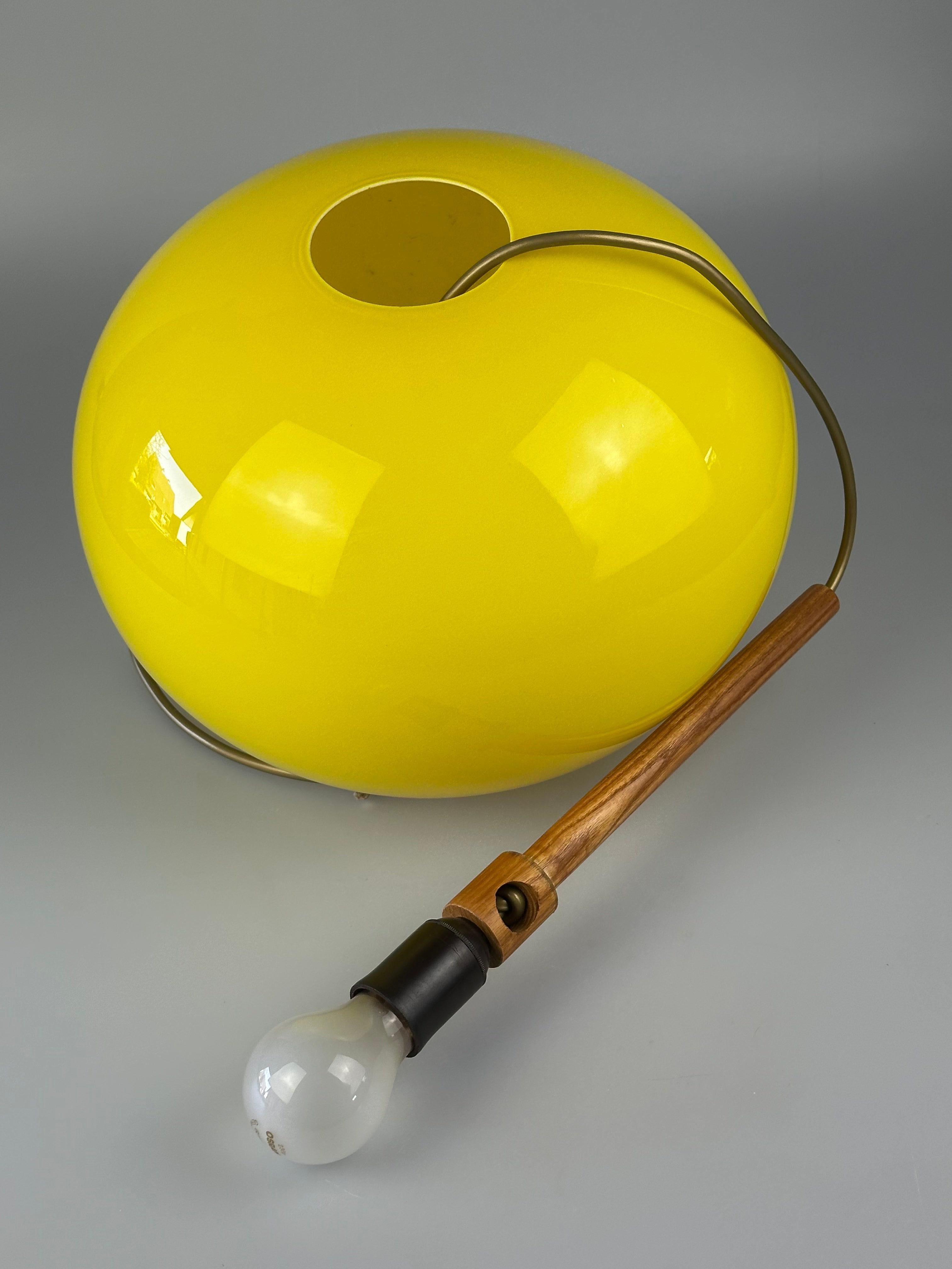 Lampada da soffitto in teak degli anni '60/'70 di Uno & Östen Kristiansson per Luxus Sweden in vendita 8
