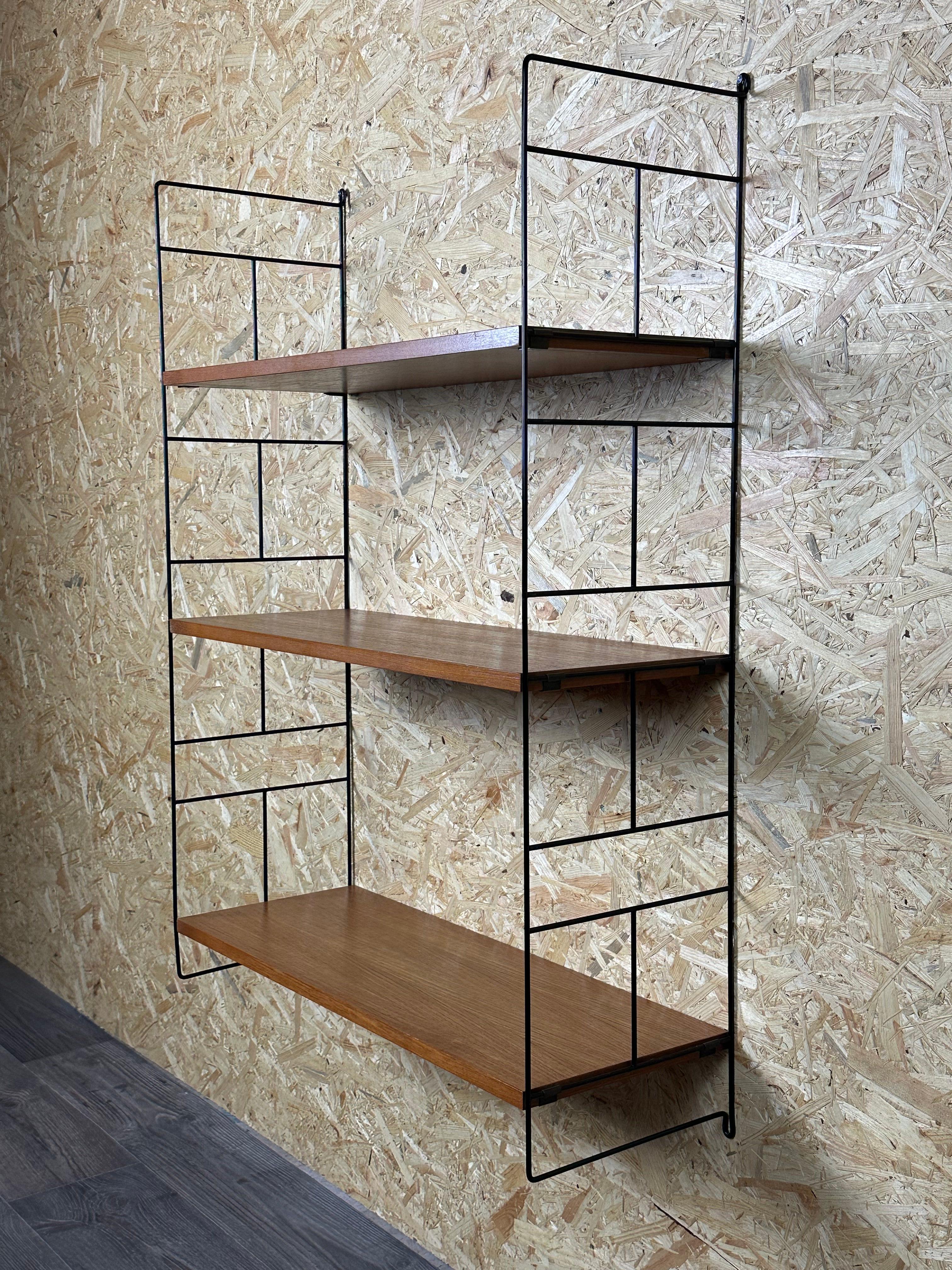 Étagère en teck des années 1960/70, étagère murale, WHB Allemagne, étagère à cordes, Design/One en vente 5