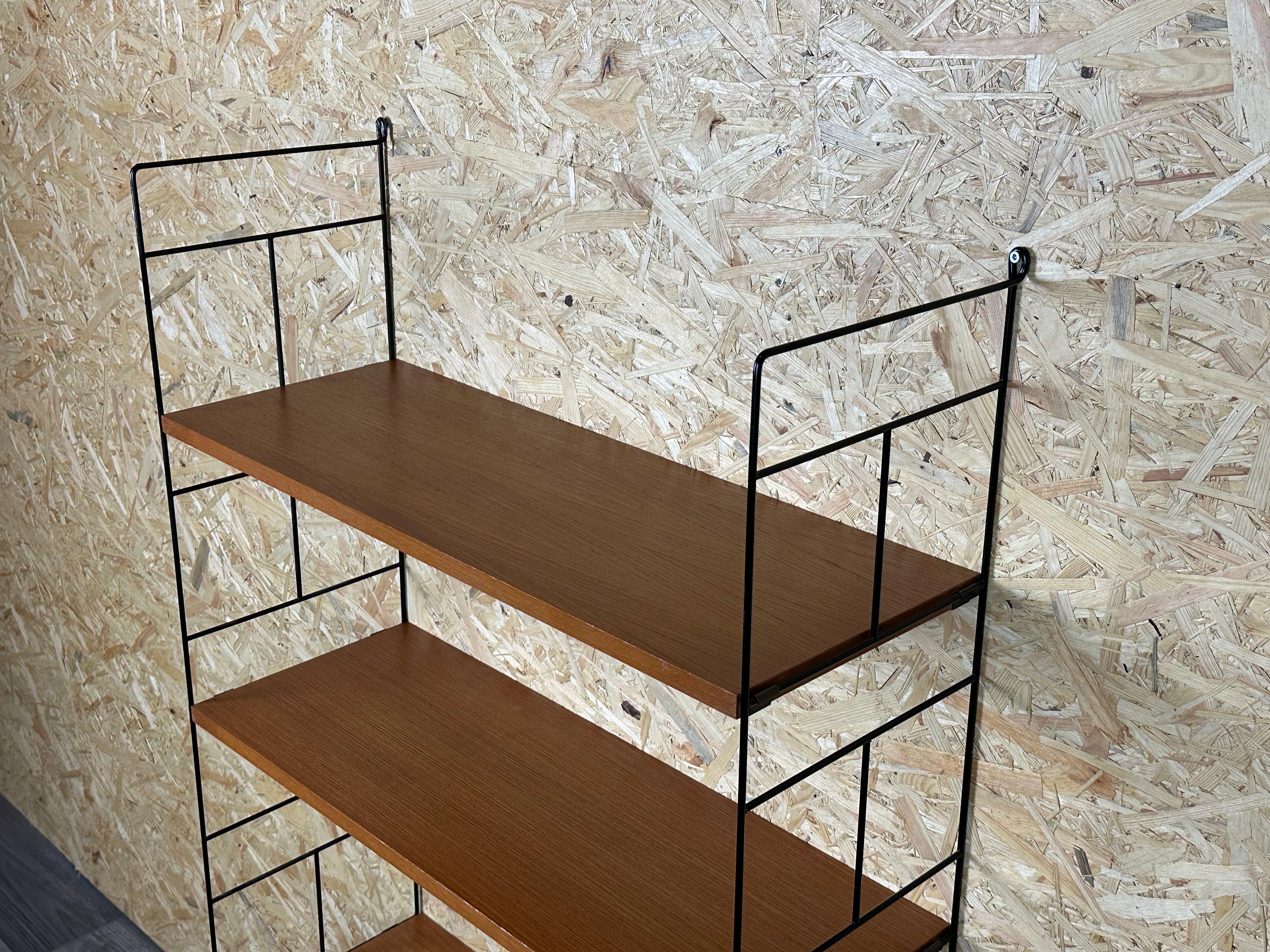 Étagère en teck des années 1960/70, étagère murale, WHB Allemagne, étagère à cordes, Design/One en vente 6