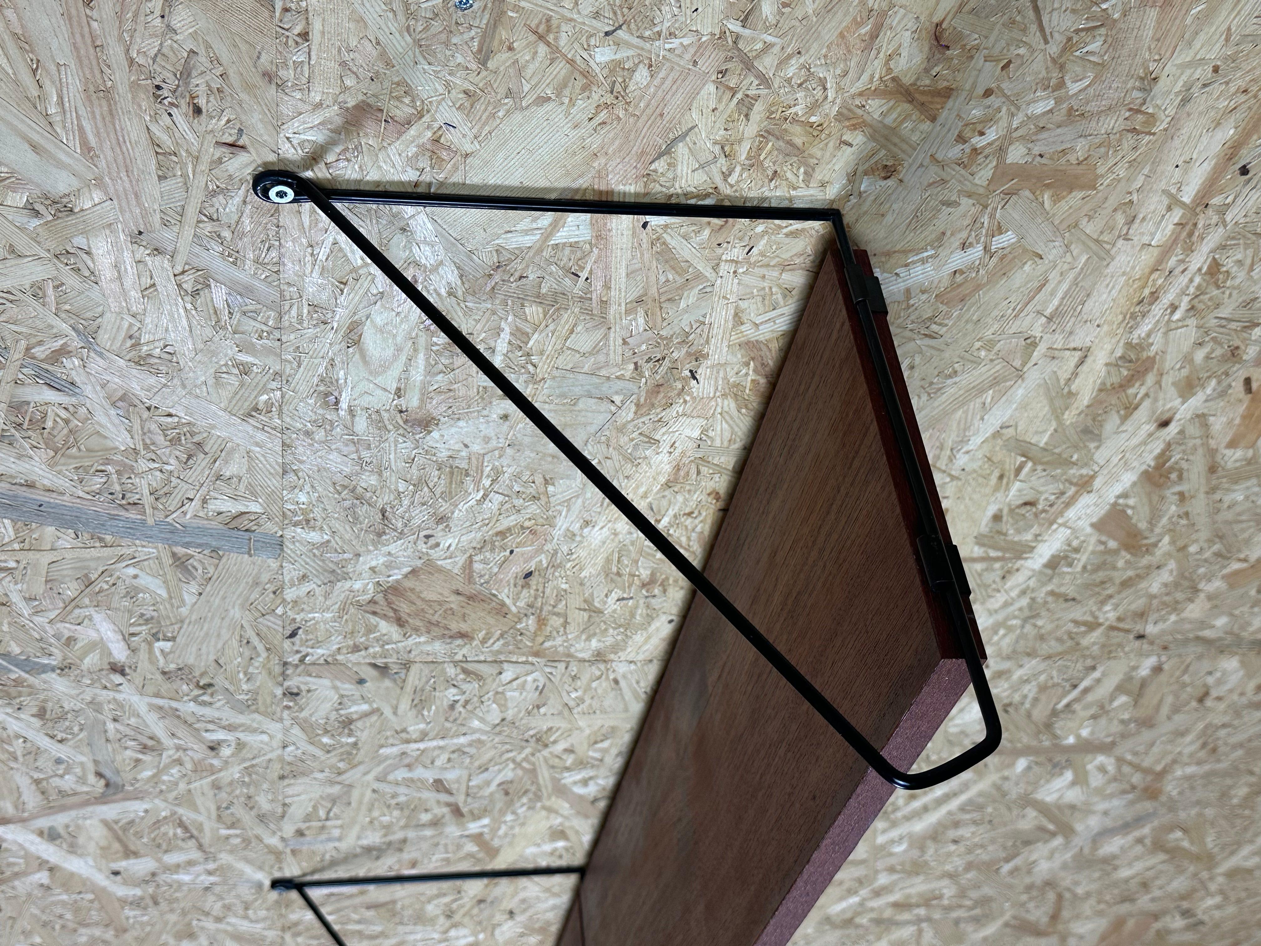Mensola in teak degli anni '60/70, mensola da parete, WHB Germany, mensola in corda, design danese in vendita 7