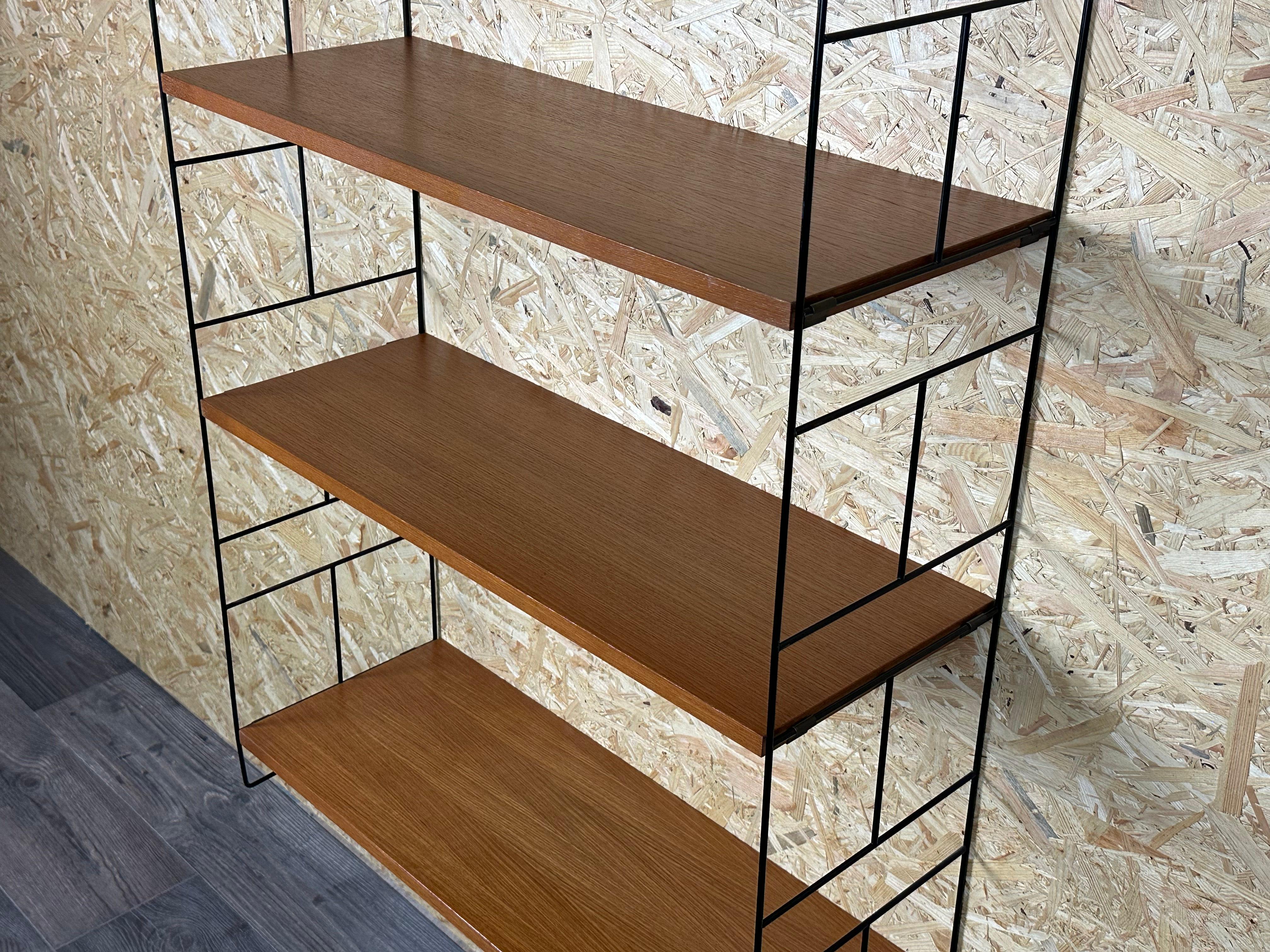 Étagère en teck des années 1960/70, étagère murale, WHB Allemagne, étagère à cordes, Design/One en vente 7