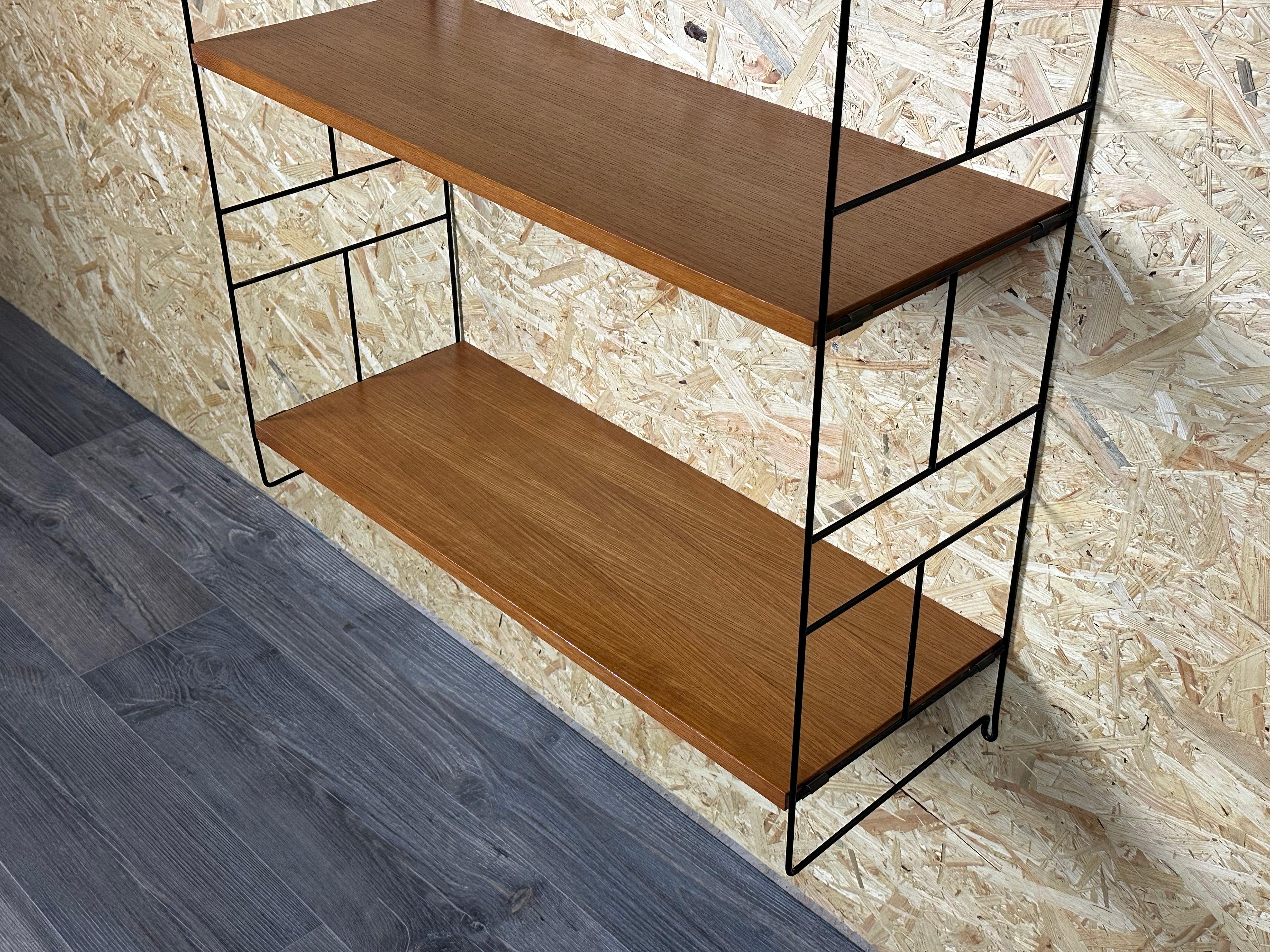 Étagère en teck des années 1960/70, étagère murale, WHB Allemagne, étagère à cordes, Design/One en vente 8