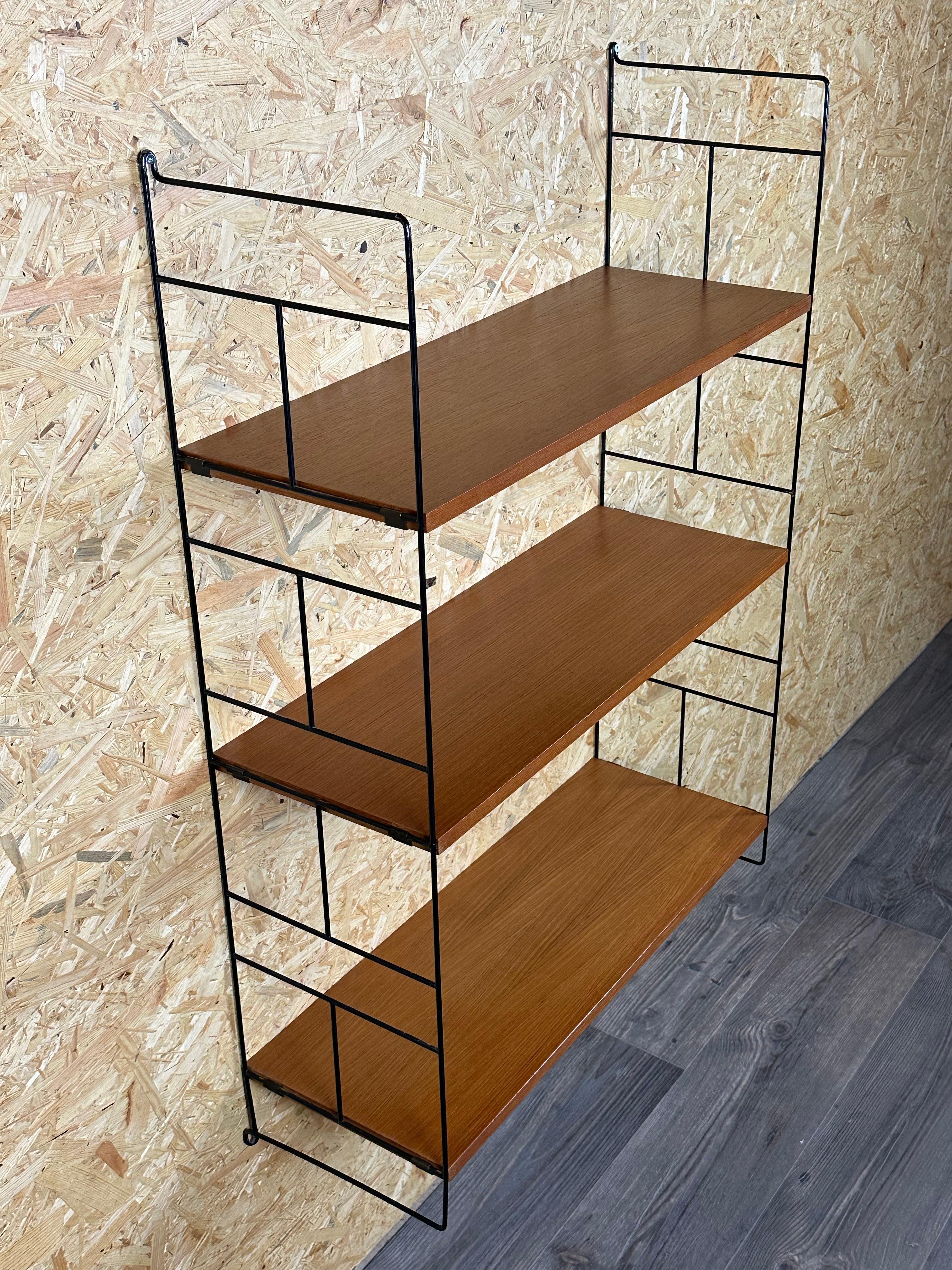 Étagère en teck des années 1960/70, étagère murale, WHB Allemagne, étagère à cordes, Design/One en vente 2