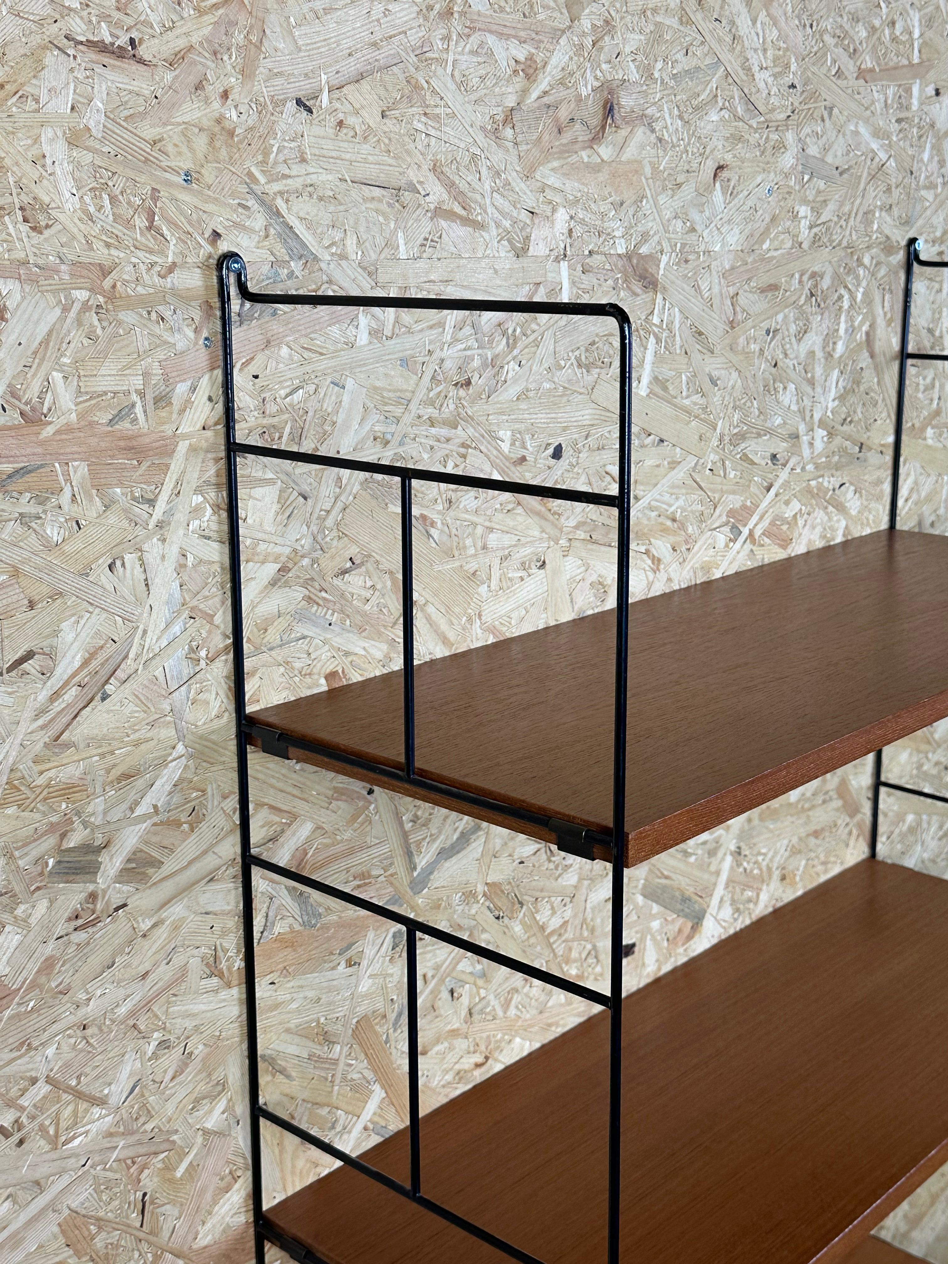 Étagère en teck des années 1960/70, étagère murale, WHB Allemagne, étagère à cordes, Design/One en vente 3