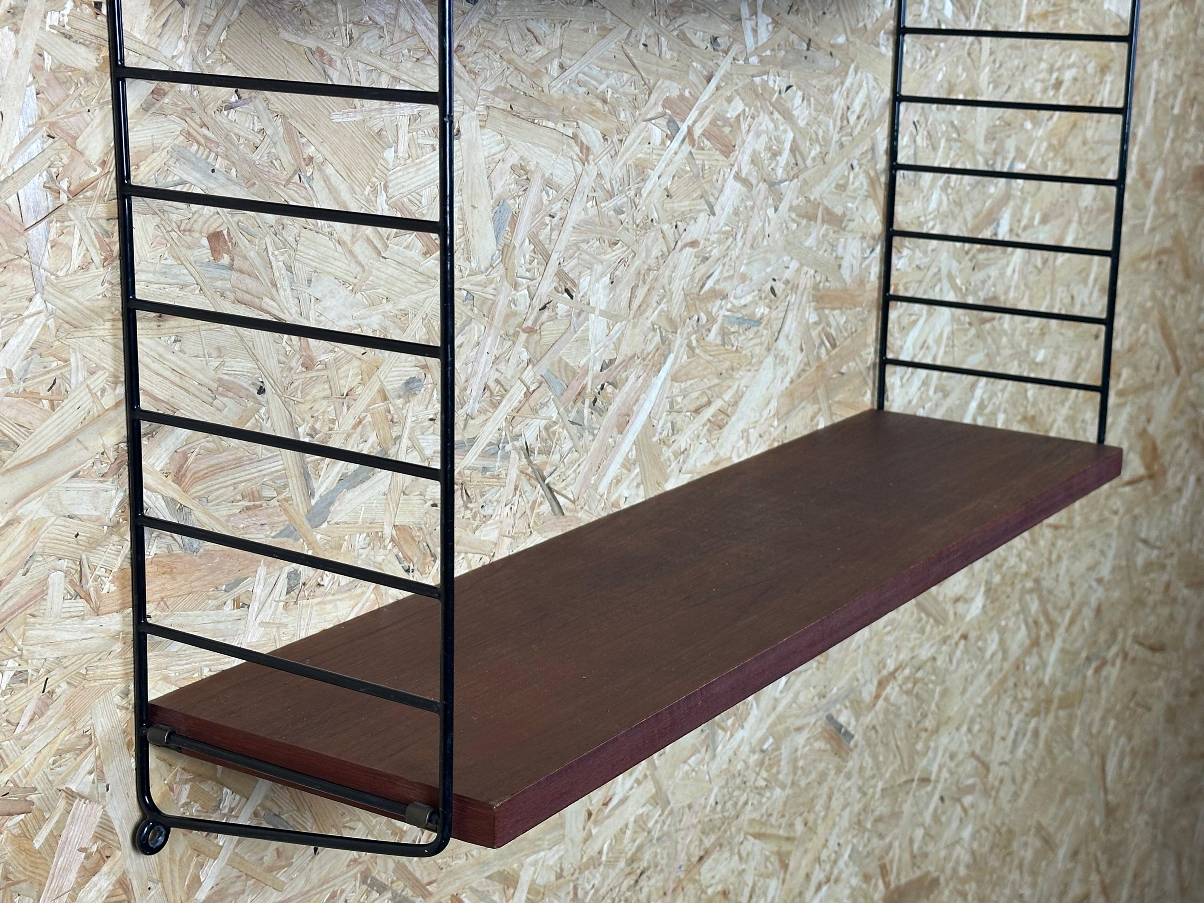 Metal 1960s/70s Teak String Shelf Module by Kajsa & Nils 