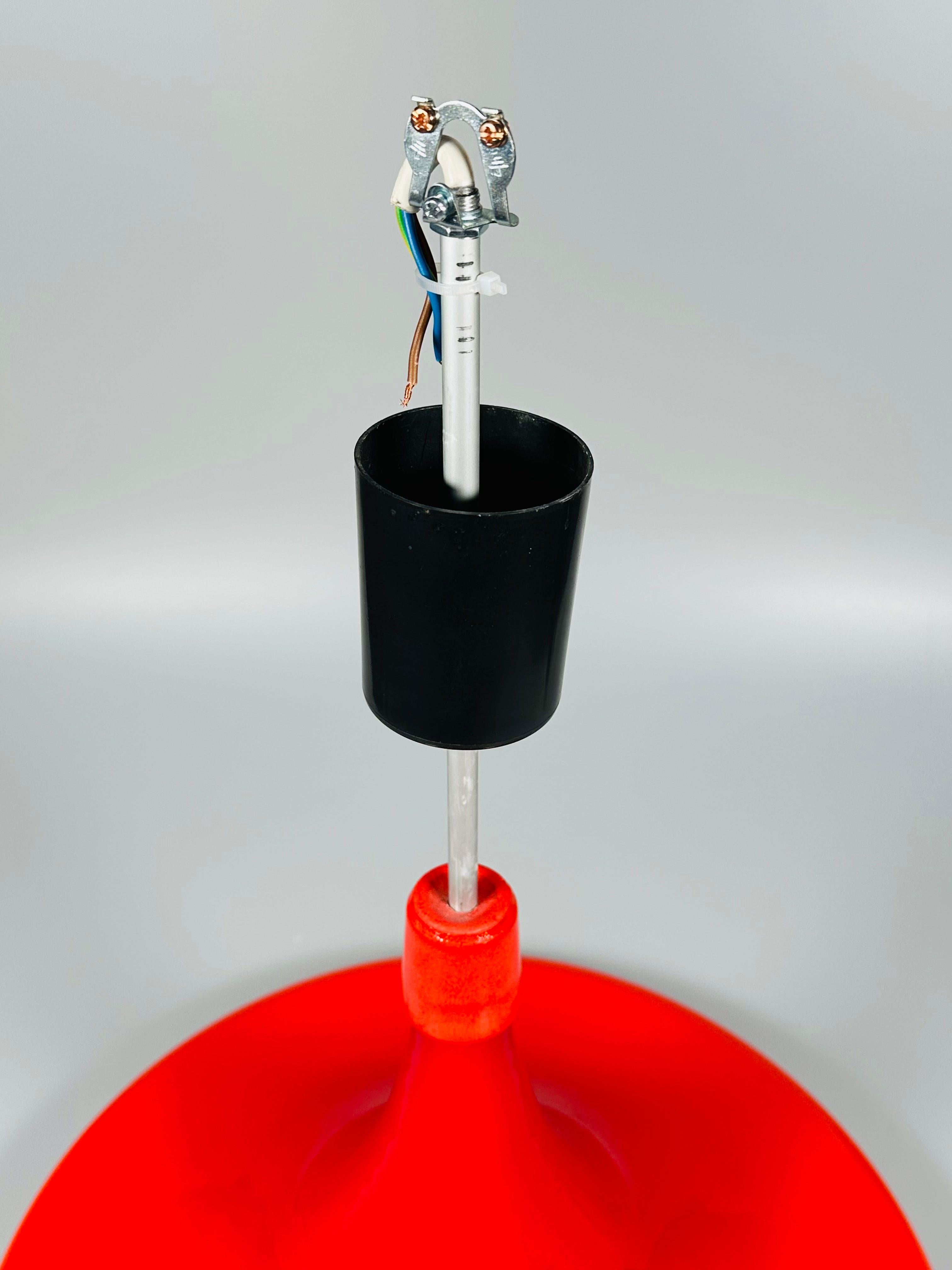 1960s/70s UFO Ceiling Lamp Hanging Lamp by Doria Leuchten Glass Space Age For Sale 4