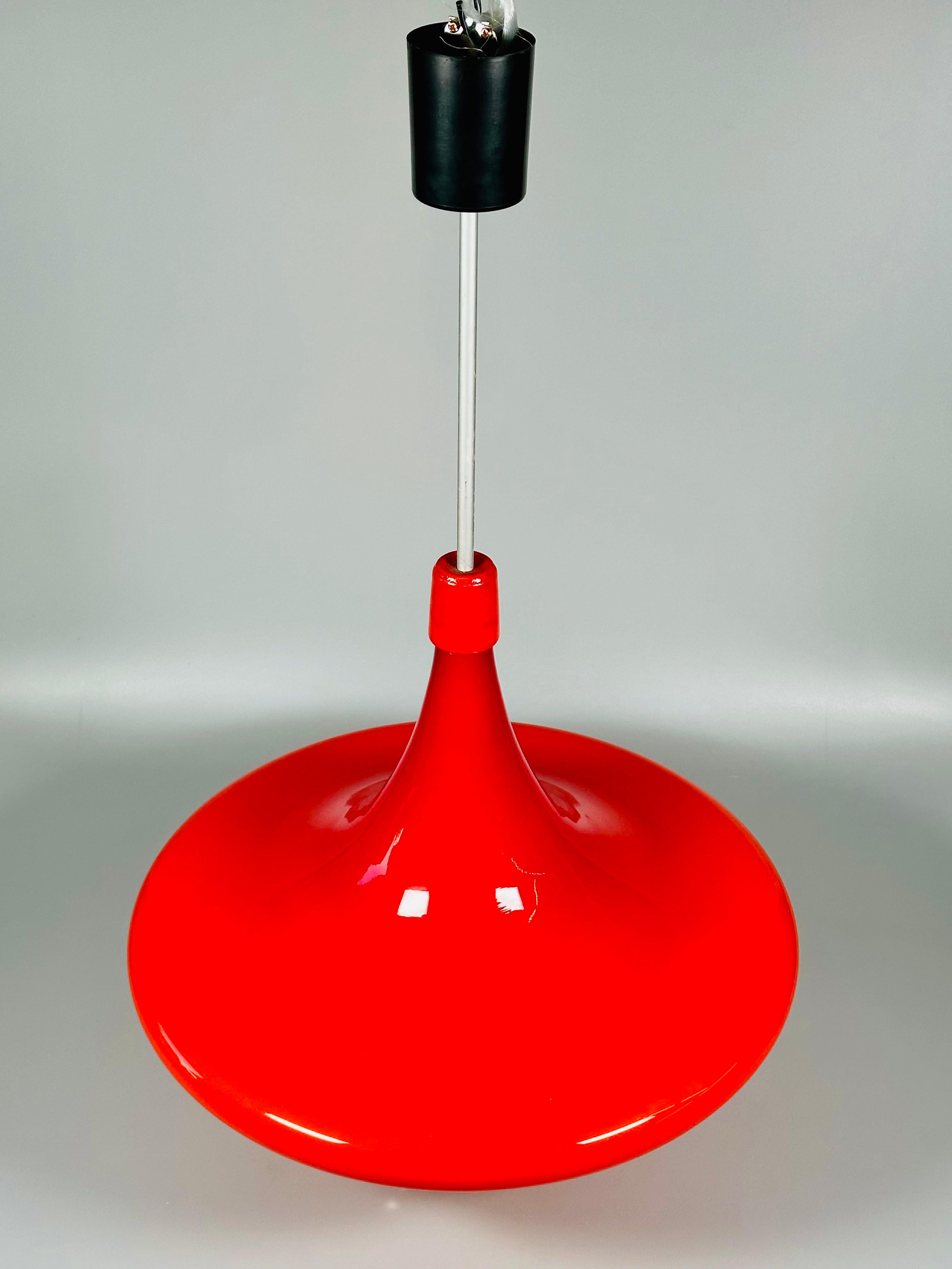 Mid-20th Century 1960s/70s UFO Ceiling Lamp Hanging Lamp by Doria Leuchten Glass Space Age For Sale