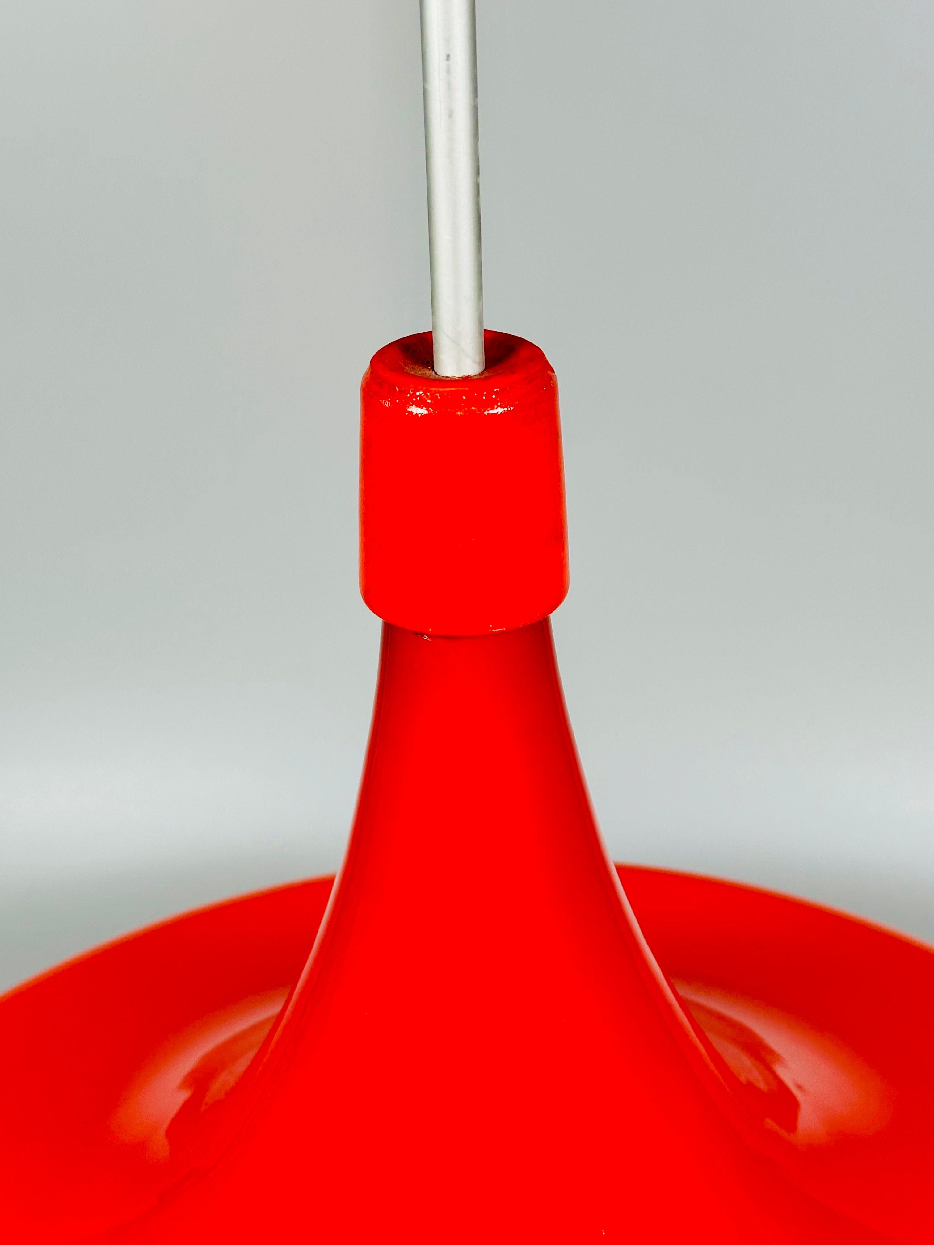 Metal 1960s/70s UFO Ceiling Lamp Hanging Lamp by Doria Leuchten Glass Space Age For Sale