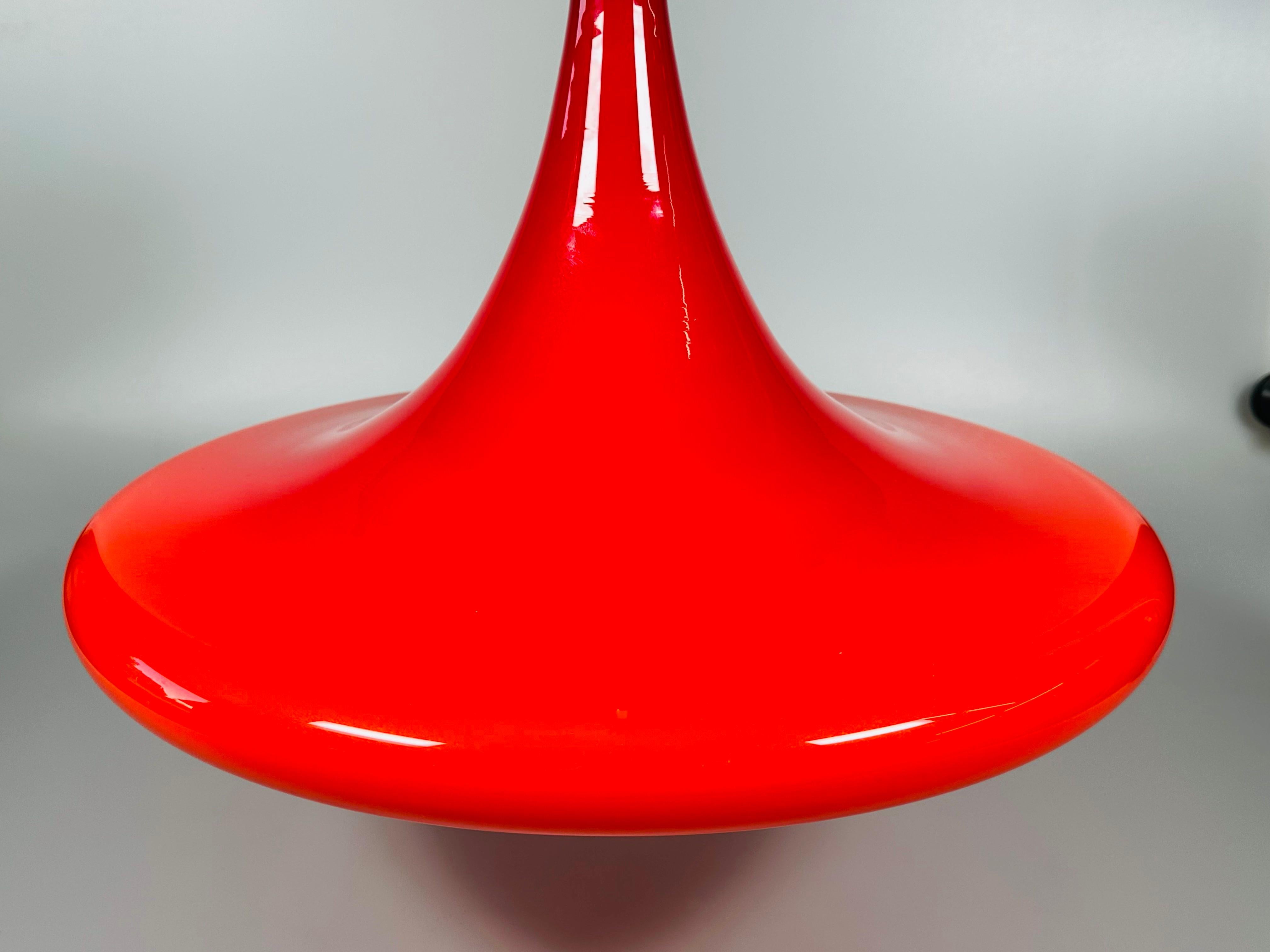 1960s/70s UFO Ceiling Lamp Hanging Lamp by Doria Leuchten Glass Space Age For Sale 1