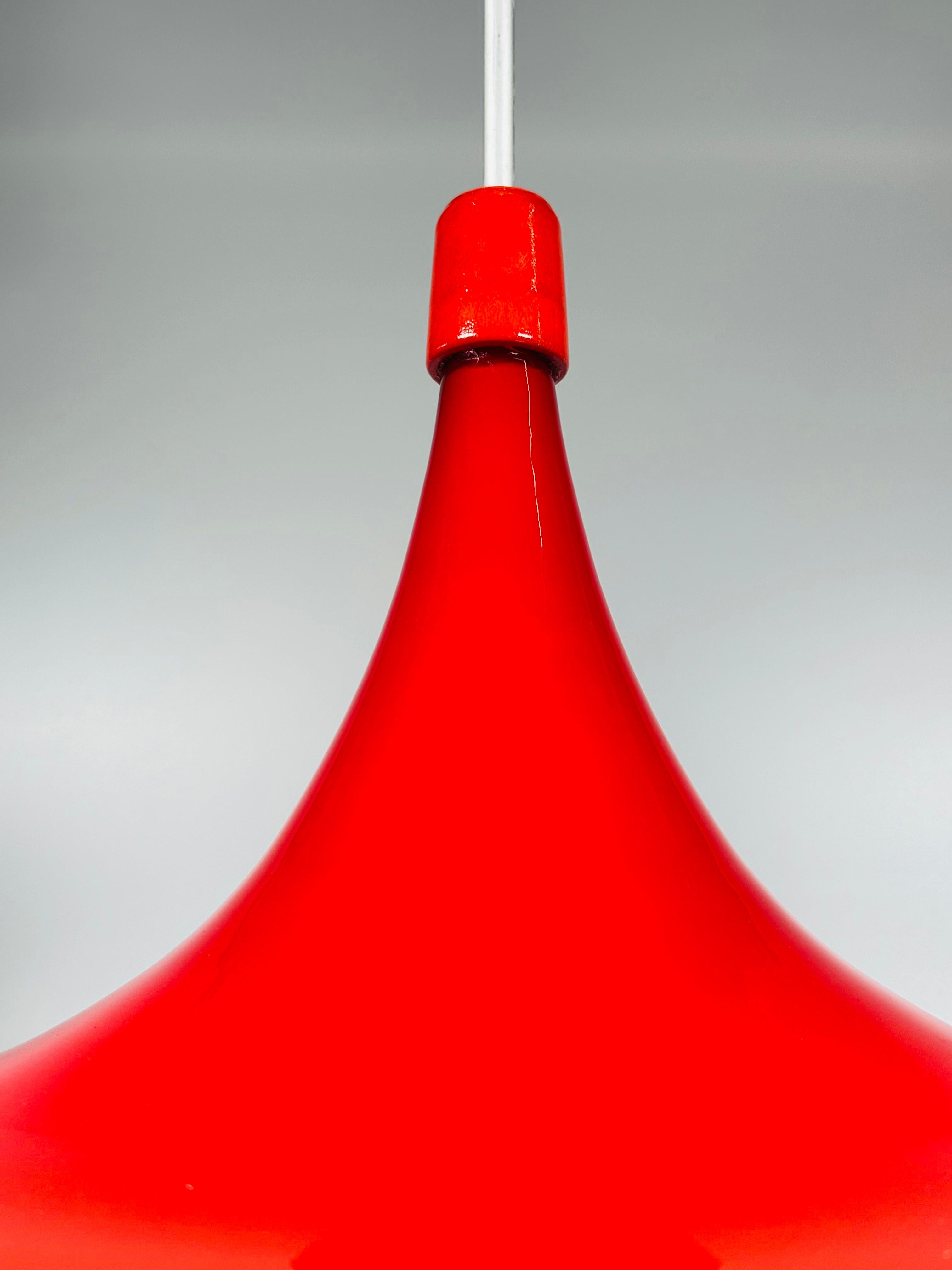 1960s/70s UFO Ceiling Lamp Hanging Lamp by Doria Leuchten Glass Space Age For Sale 2