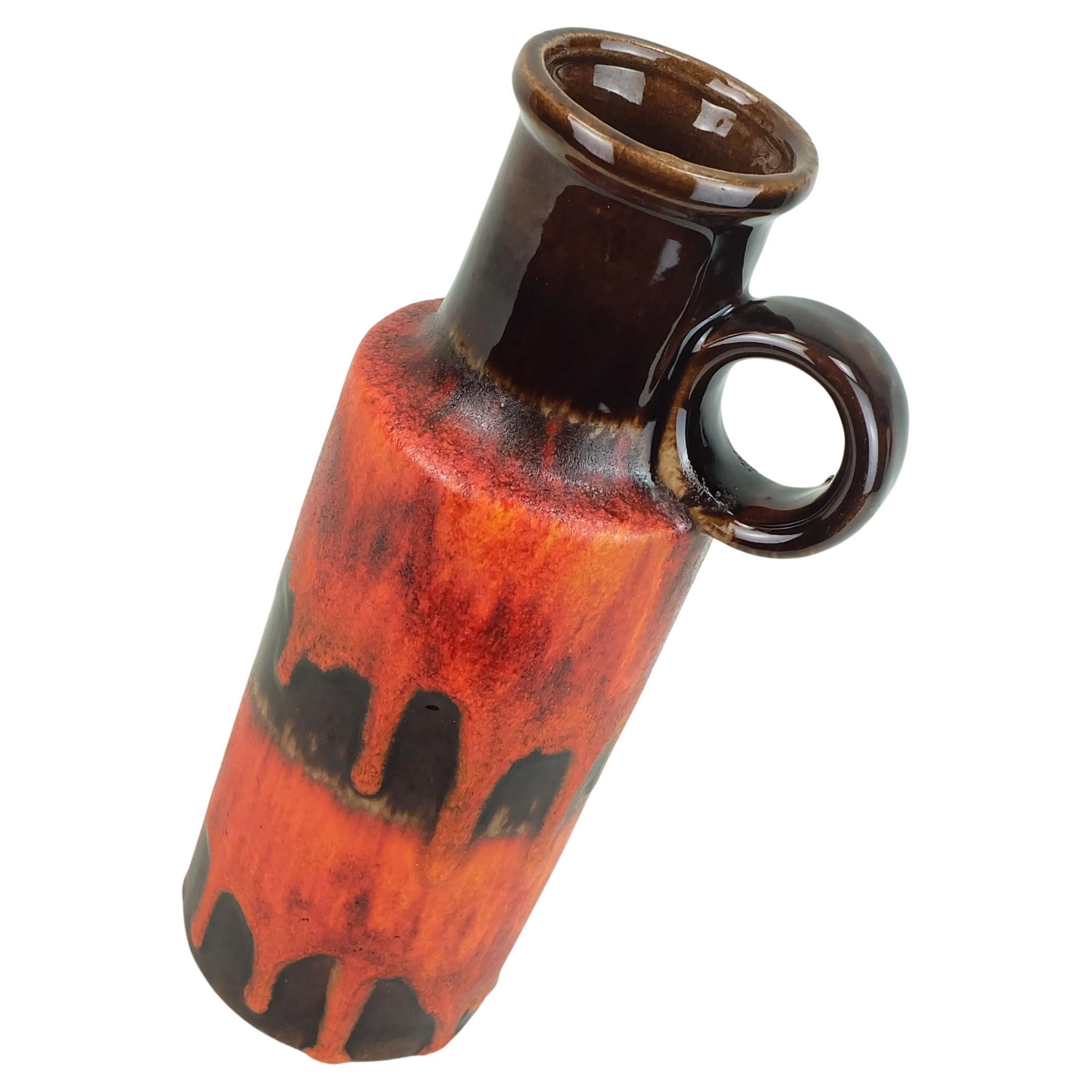 1960s 70s vintage scheurich VASE model 401-28 lava drip glaze