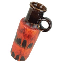 1960s 70s vintage scheurich VASE model 401-28 lava drip glaze