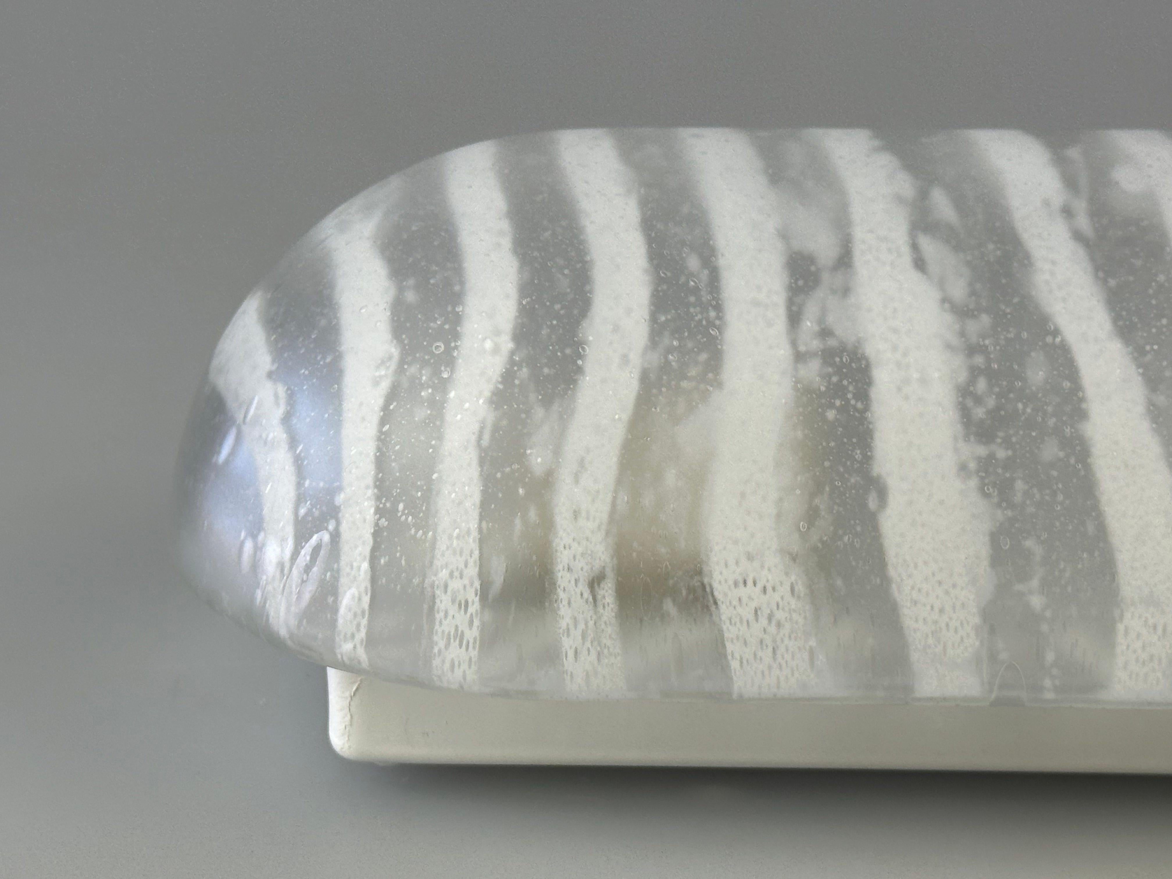 1960s/70s Wall Lamp Peill & Putzler Germany Glass & Metal Space Age Design For Sale 3