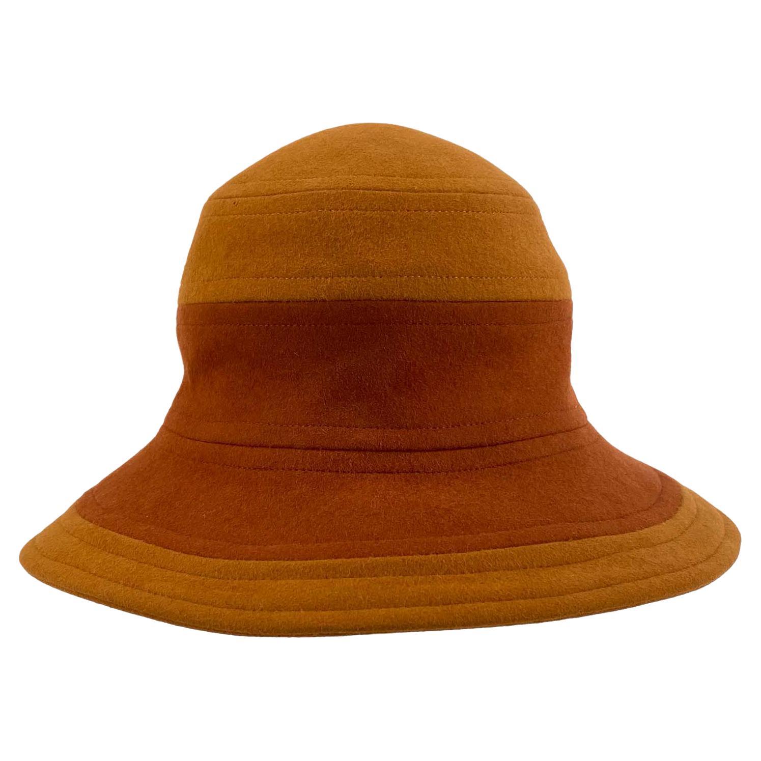 1960s/70s Yves Saint Laurent Haute Couture Paneled Felt Hat For Sale