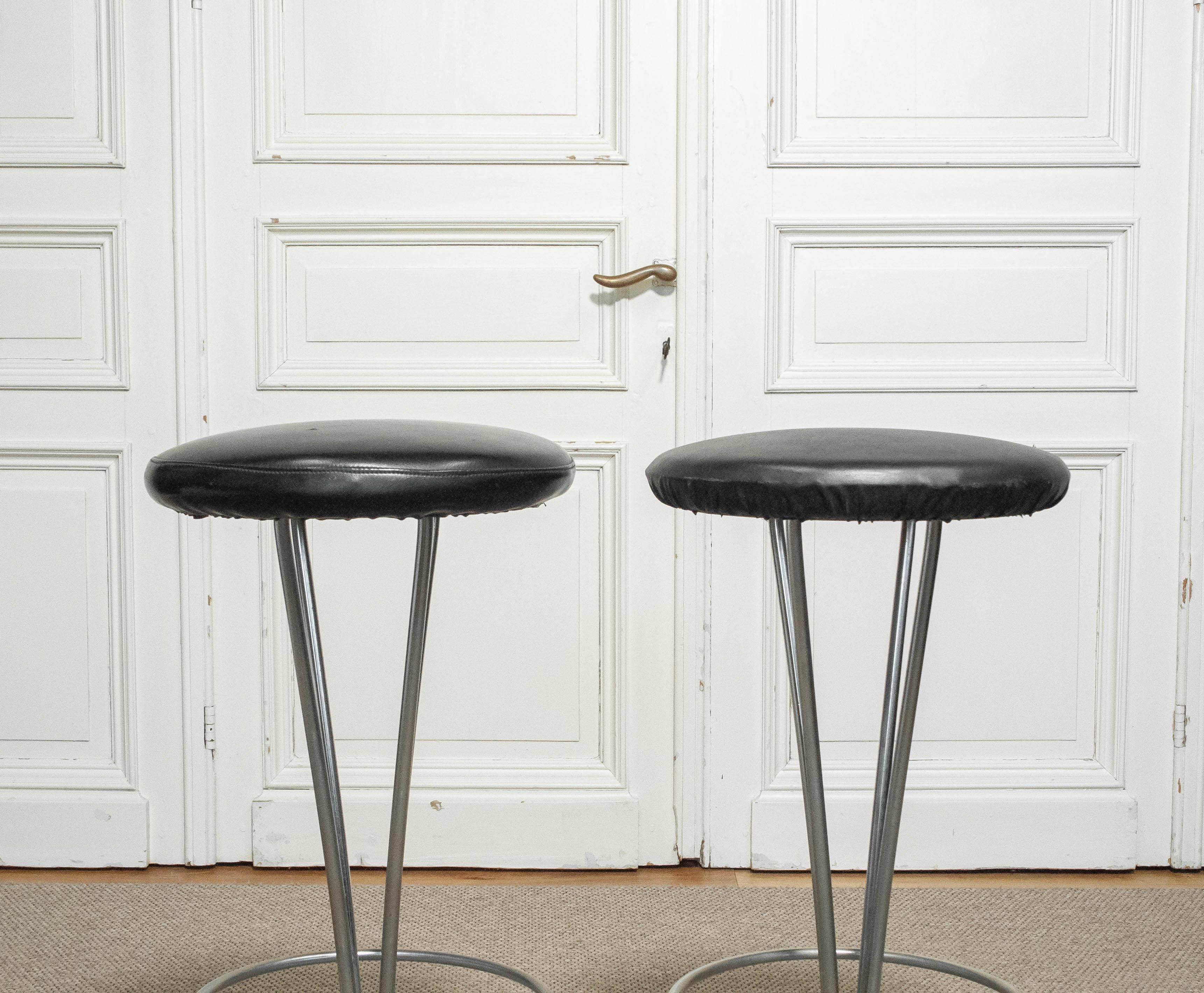Danois 1960s , Paire de tabourets par Piet Hein et Fritz Hansen, Danemark en vente