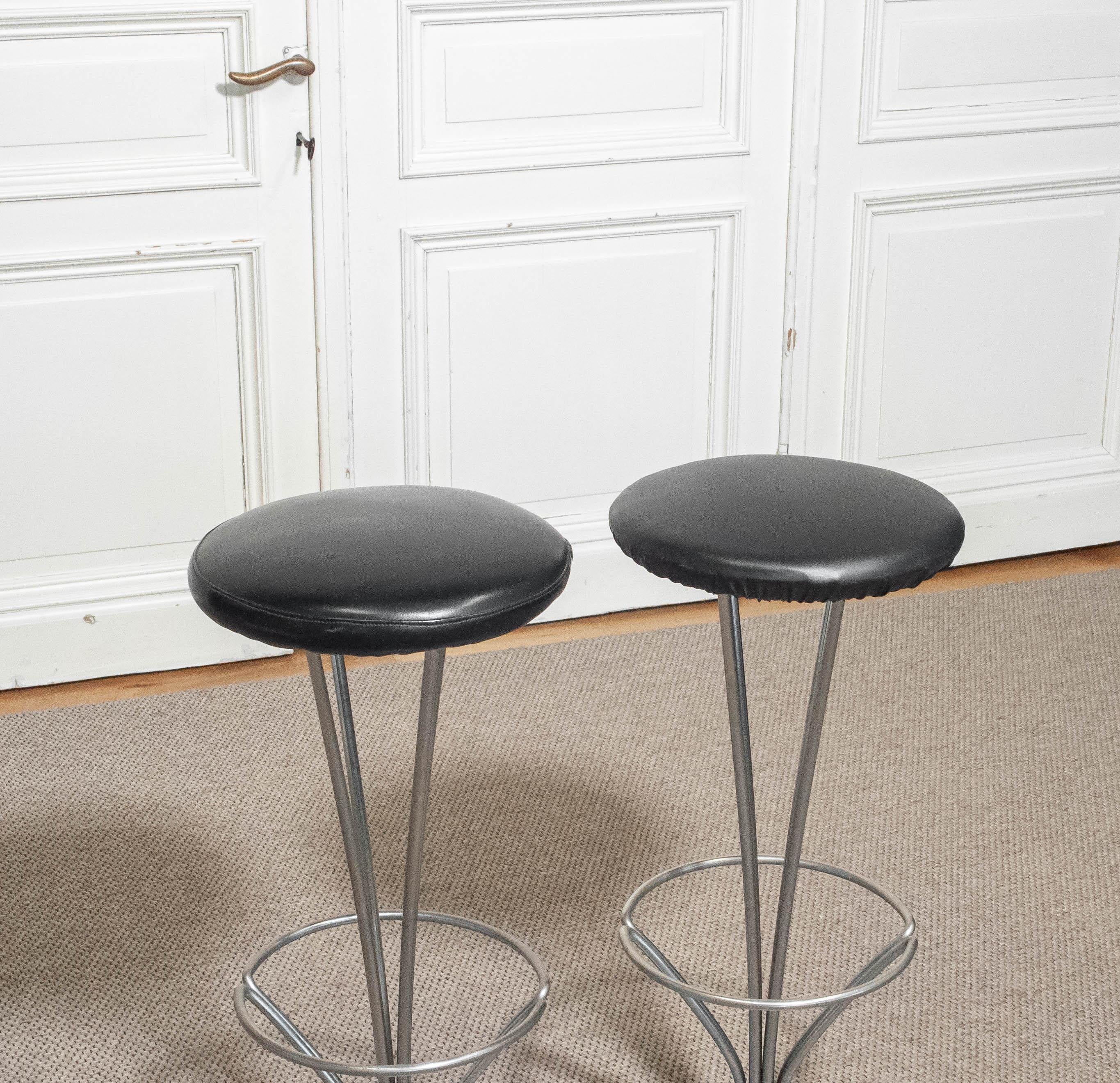 1960s , Paire de tabourets par Piet Hein et Fritz Hansen, Danemark Bon état - En vente à Silvolde, Gelderland