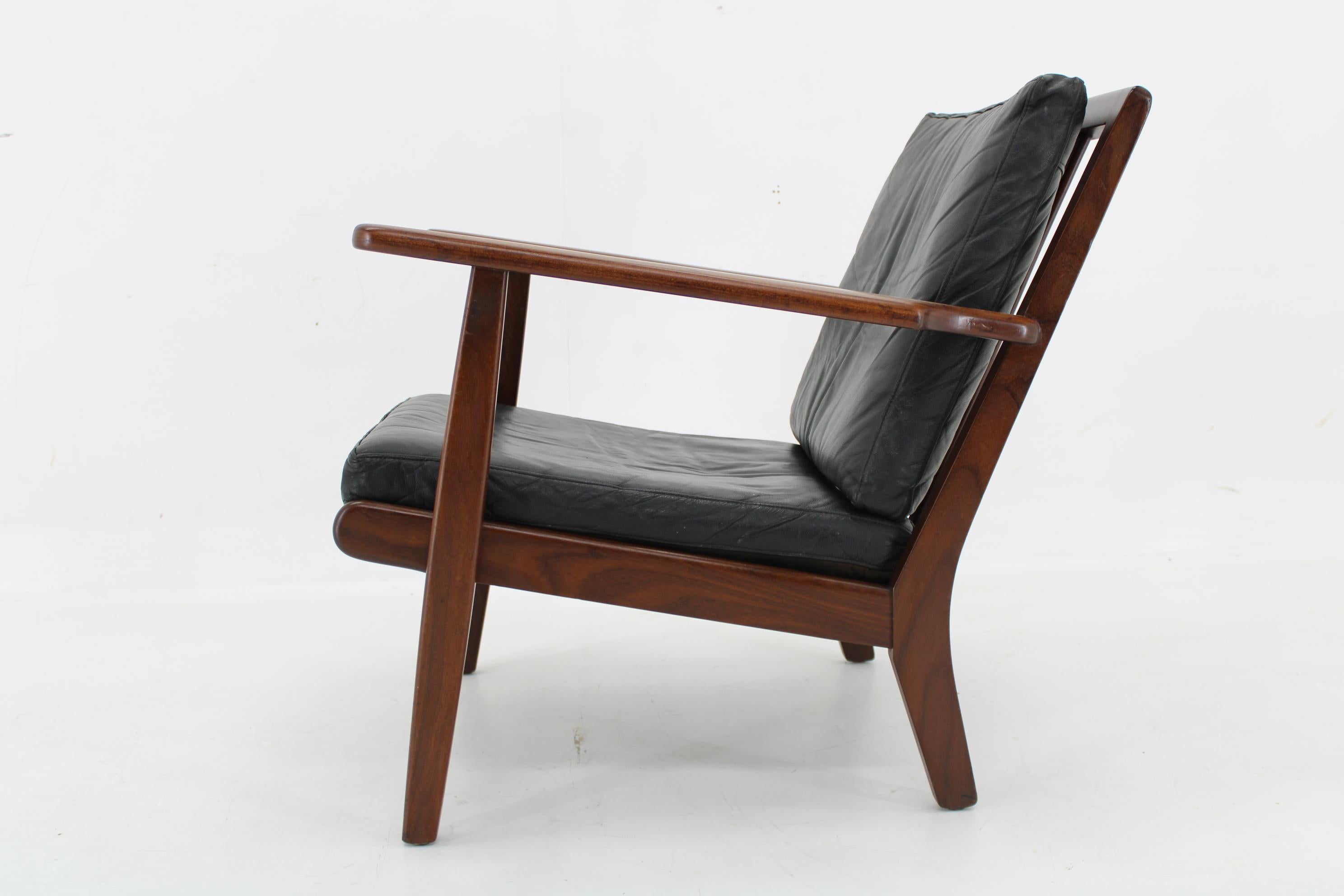 Dänischer Sessel von Aage Pedersen für Getama, 1960er Jahre (Leder) im Angebot