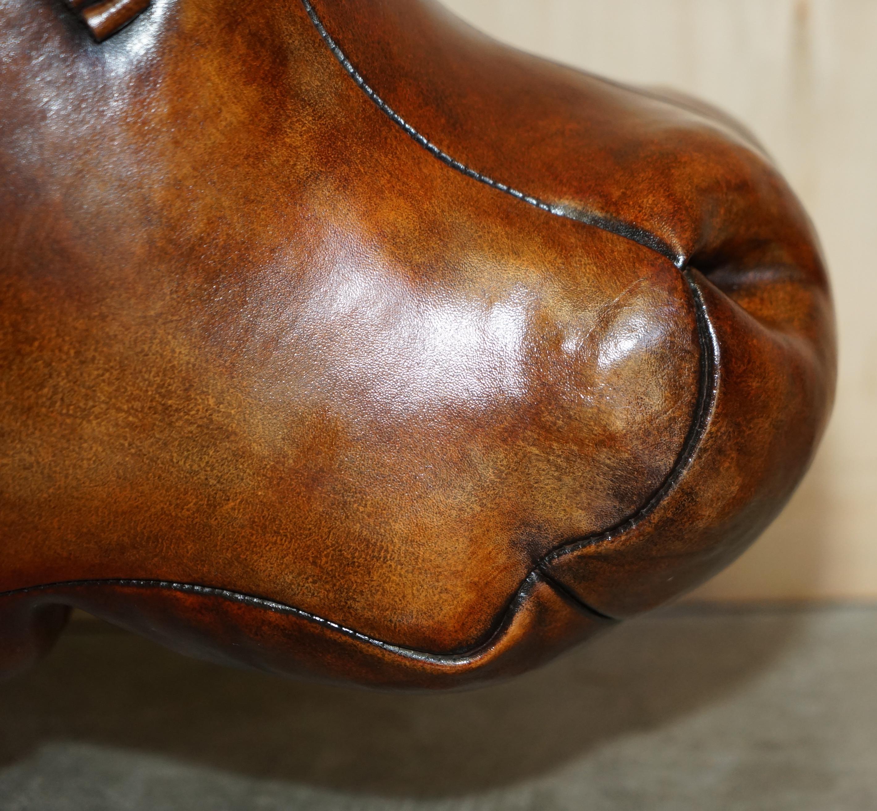 1960's Abercrombie and Fitch Dimitri Omersa Hippopotamus Brown Leather
