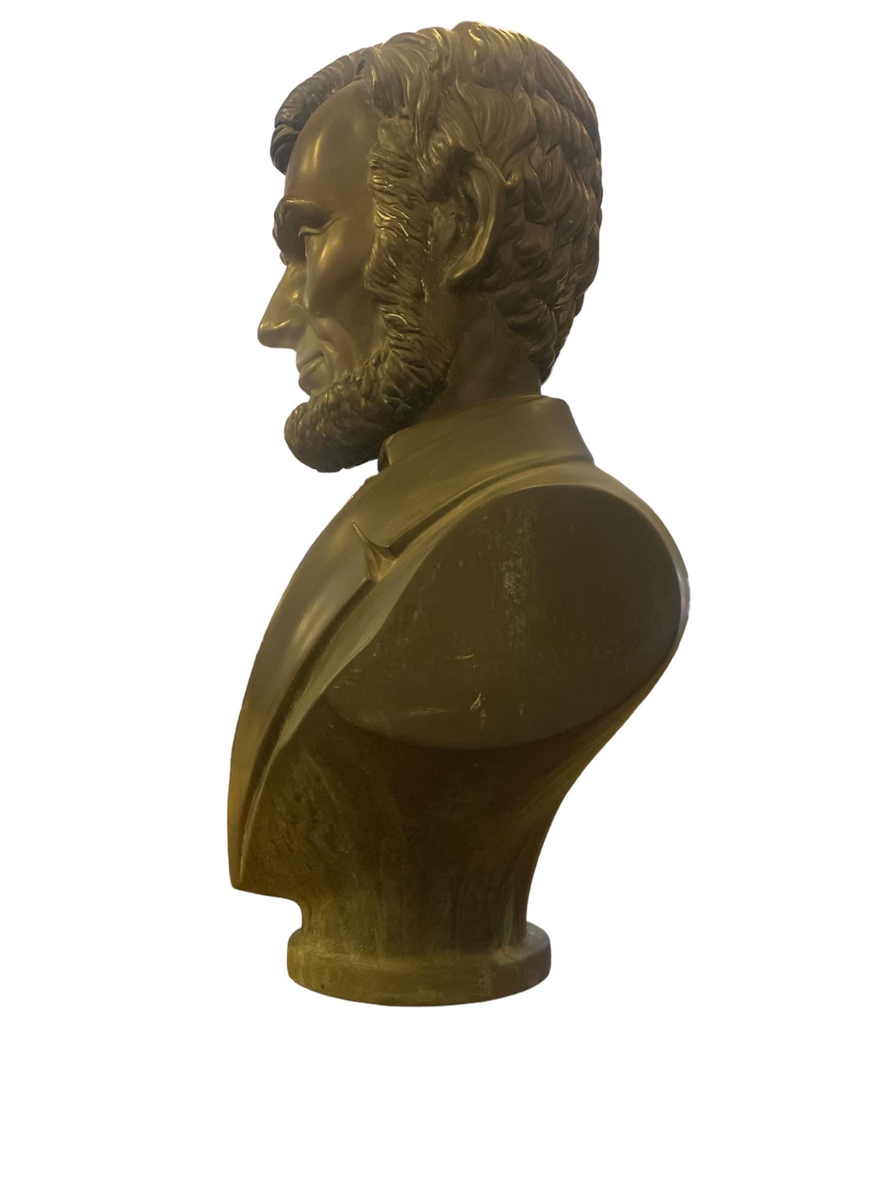 Mid-Century Modern 1960s Abraham Lincoln Bust Sculpture