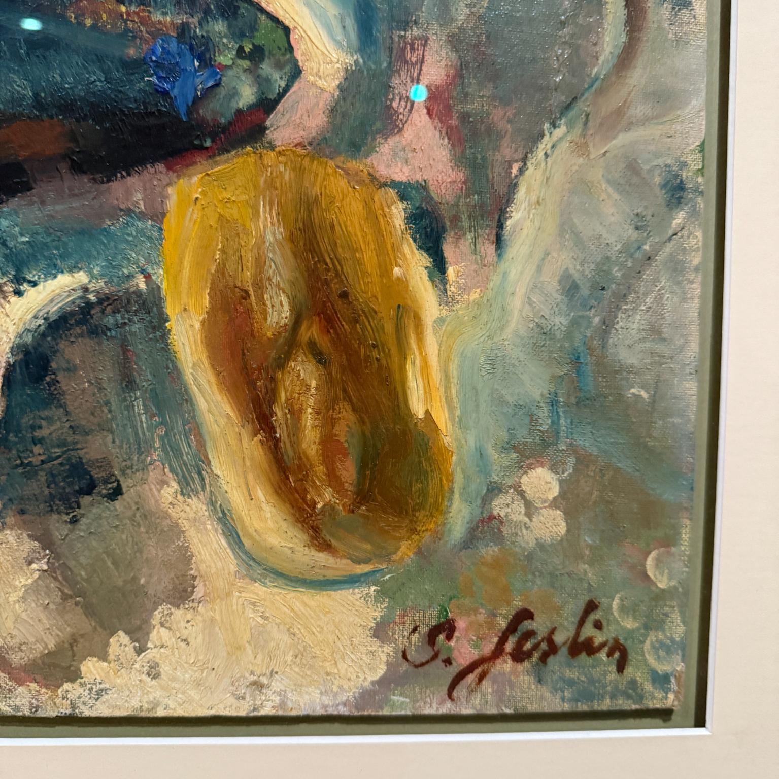 Abstrakte Kunst Aubergine Stillleben, Ölgemälde, signiert, 1960er Jahre im Angebot 3