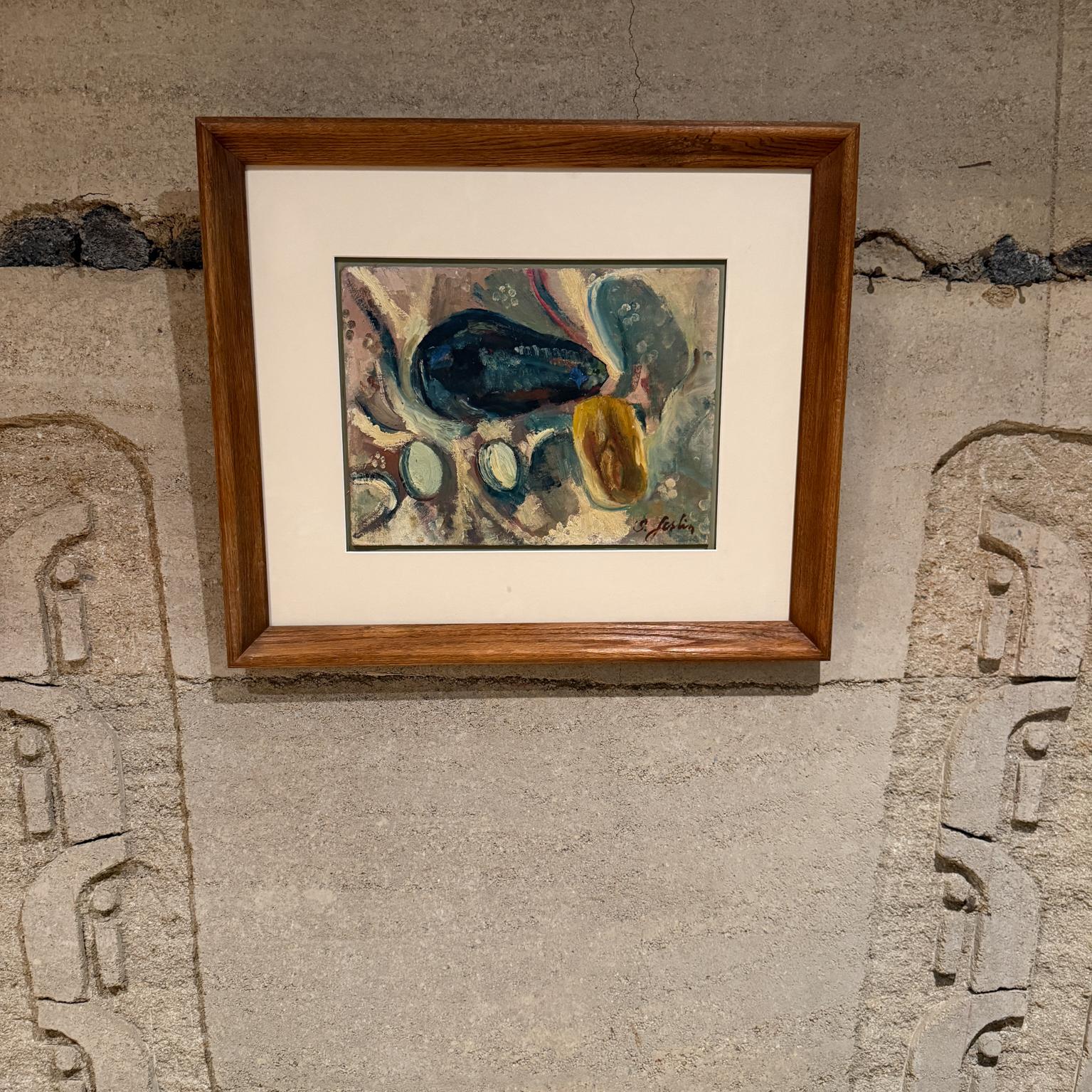Abstrakte Kunst Aubergine Stillleben, Ölgemälde, signiert, 1960er Jahre im Angebot 6