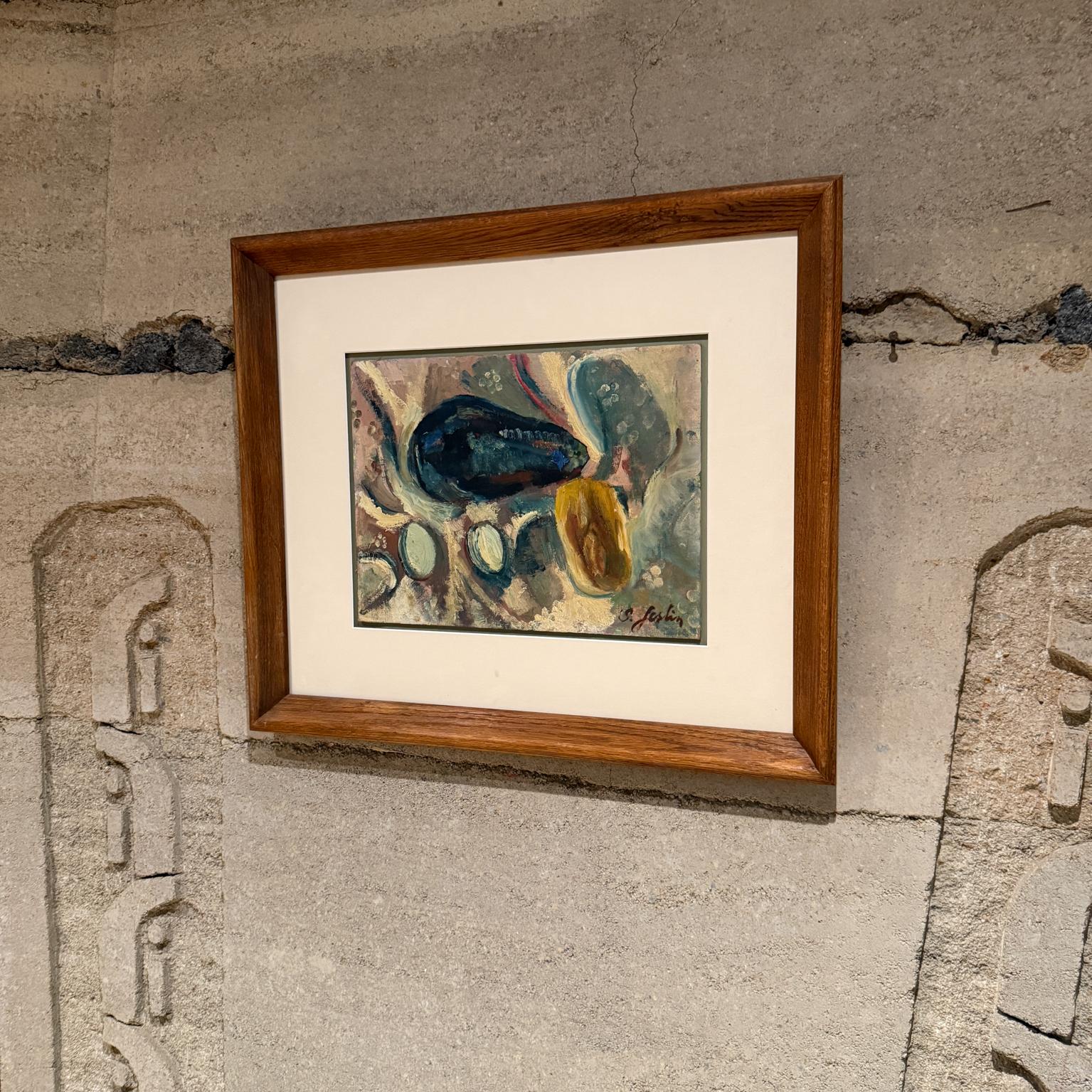 1960er Jahre Abstrakte Kunst Öl auf Leinwand Stillleben Gemüse Aubergine
unterzeichnet mit S Justin - schwer zu lesen.
22,75 h 26,75 x 1,75 Art 12 x 16
Originaler, unrestaurierter Zustand.
Siehe dazu die beigefügten Bilder.