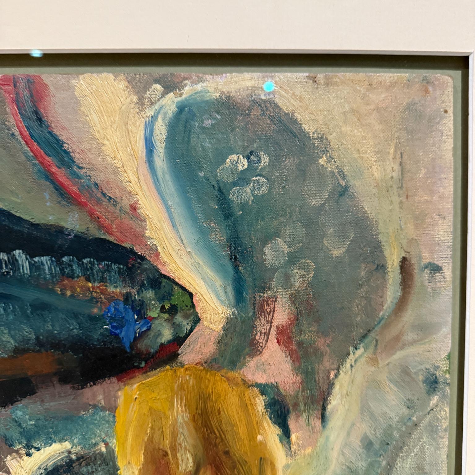 Abstrakte Kunst Aubergine Stillleben, Ölgemälde, signiert, 1960er Jahre im Angebot 2