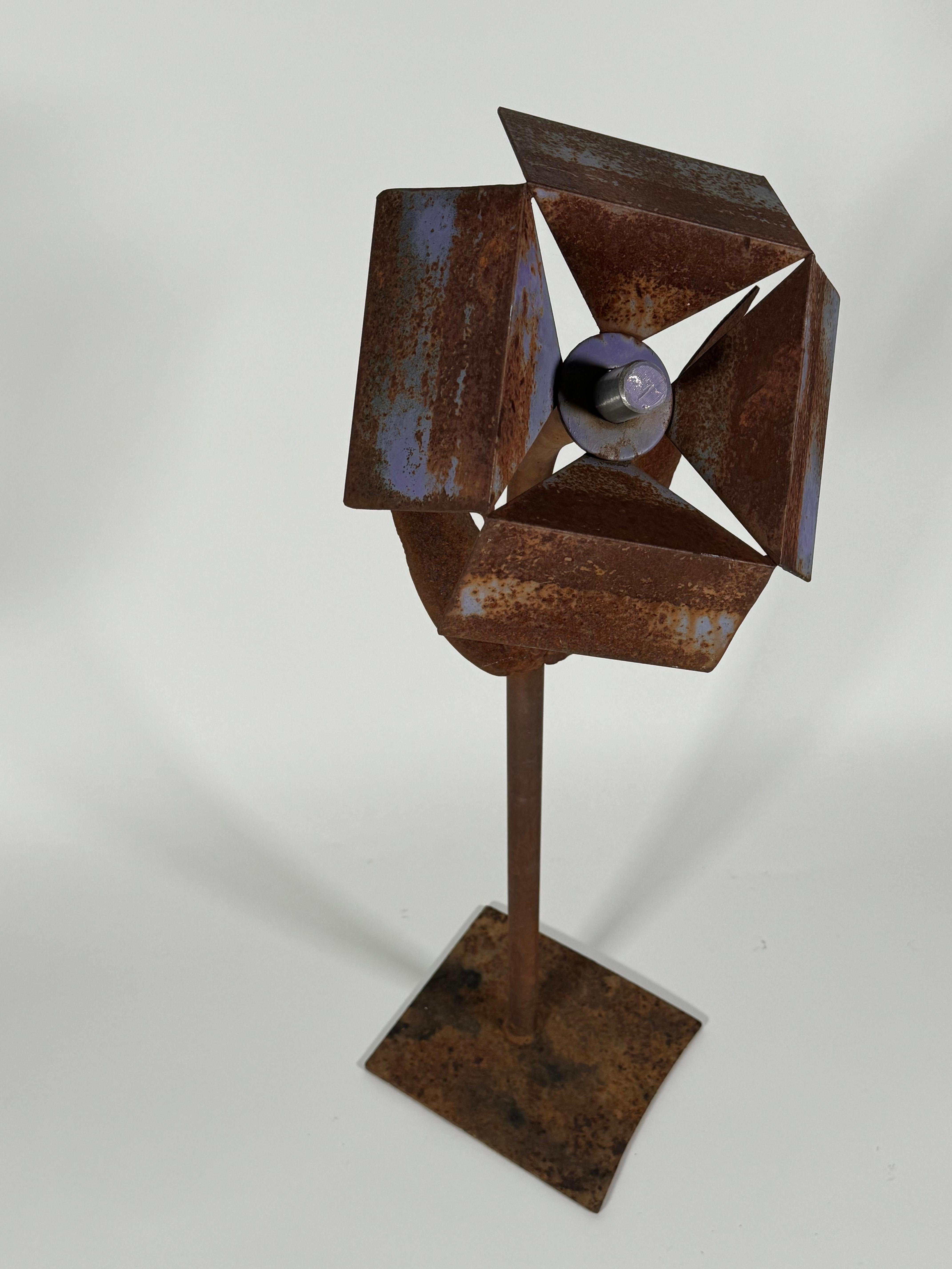 Mid-Century Modern 1960s Abstract Iron Flower Sculpture  For Sale