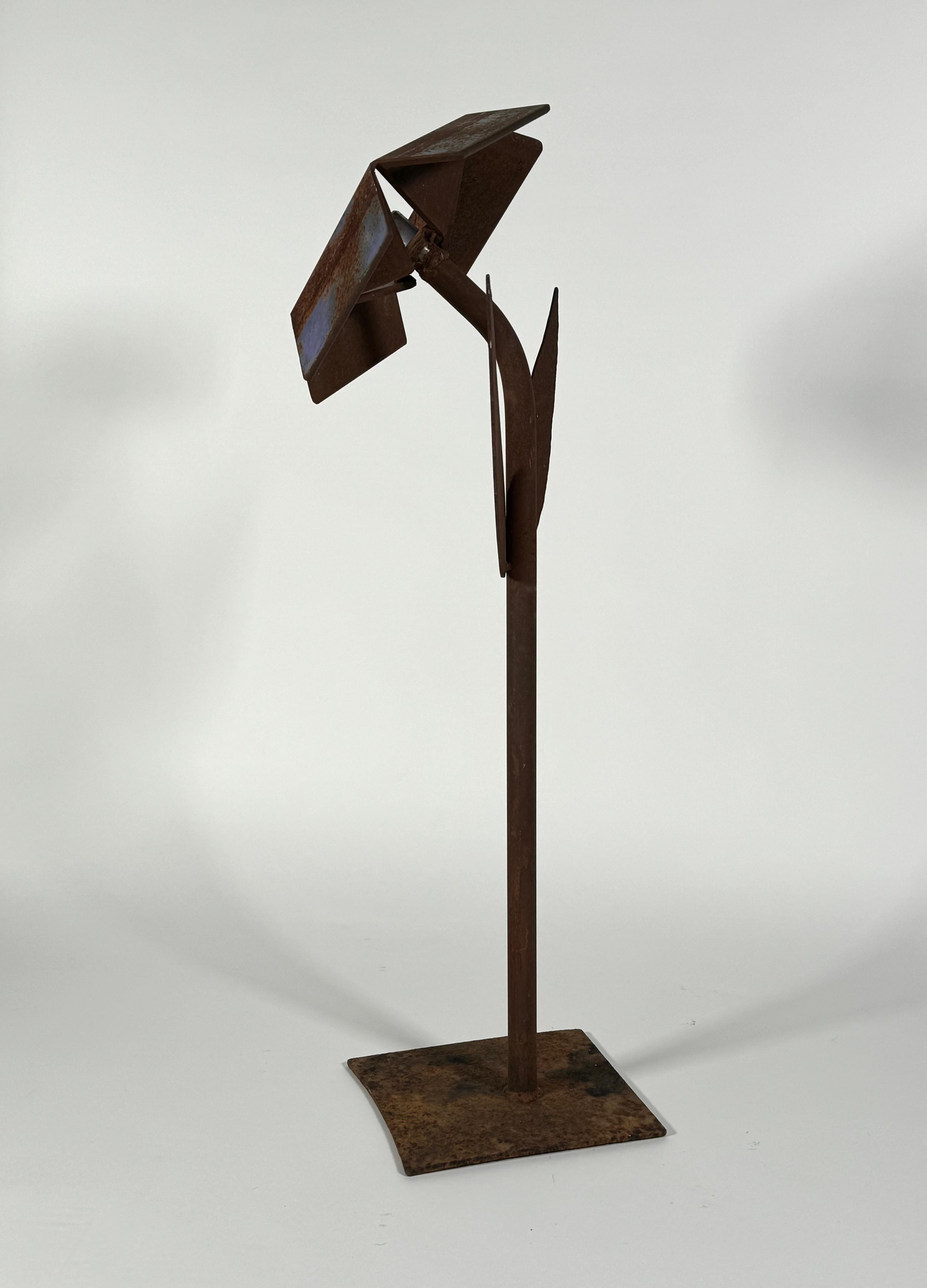 Mid-20th Century 1960s Abstract Iron Flower Sculpture  For Sale
