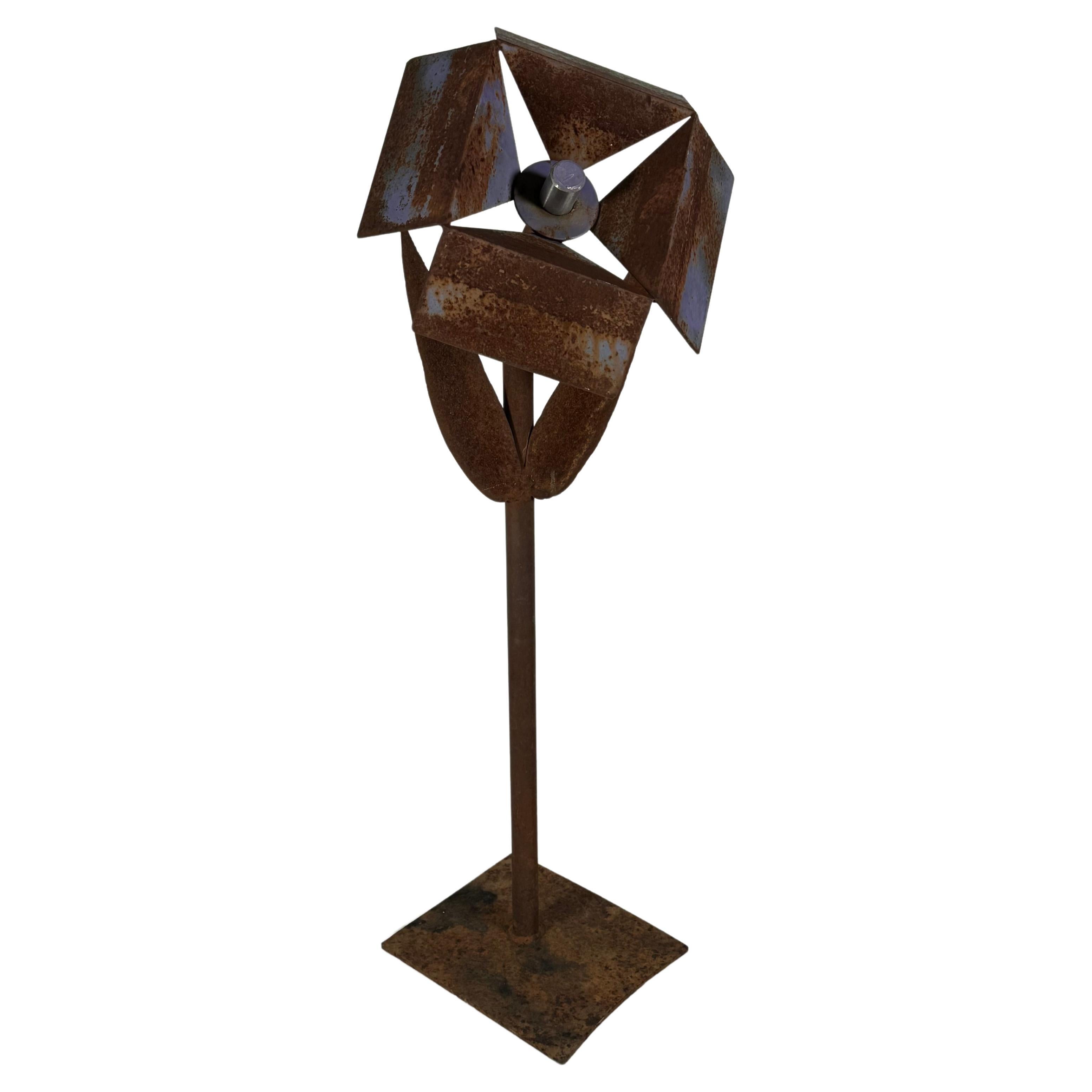 1960s Abstract Iron Flower Sculpture  For Sale