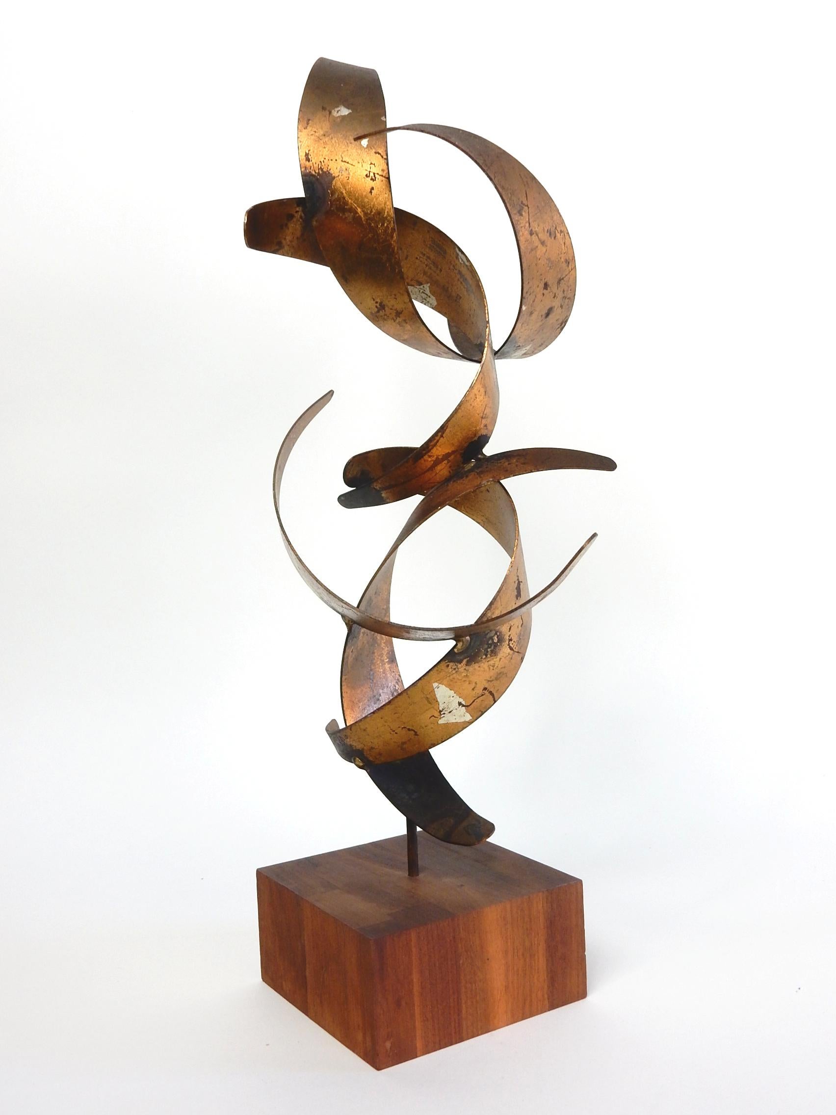 1960s Abstract Metal Art Sculpture by Bijan 1