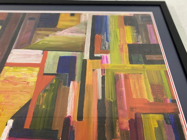 1960s Abstract Painting on Board For Sale at 1stDibs